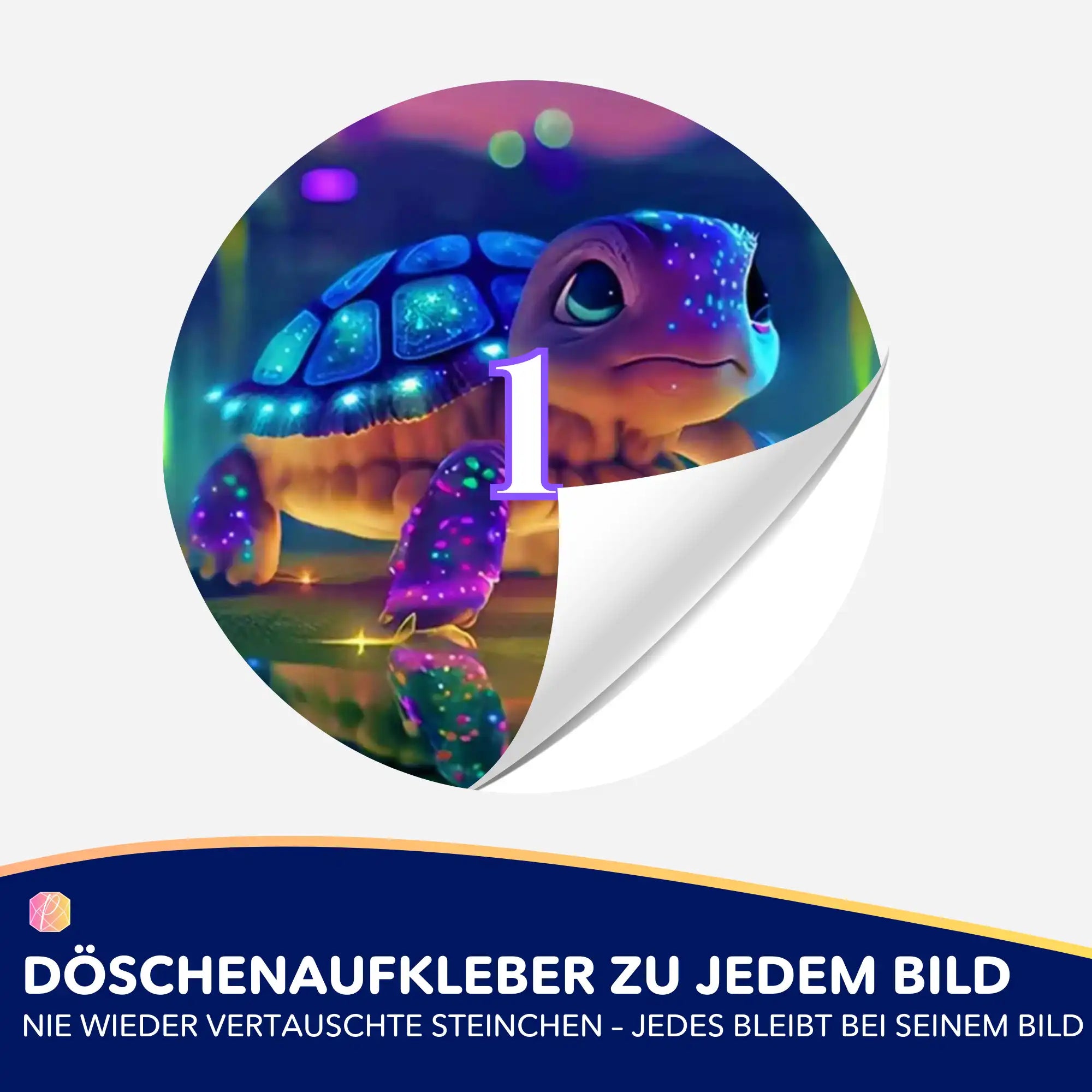 Döschenaufkleber - Sparkling Turtle