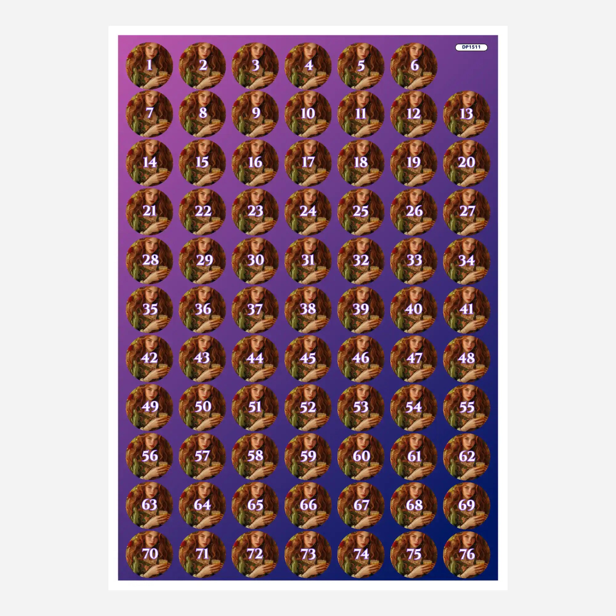 Döschenaufkleber - Susen Pfifferling - Apfelmädchen Ruby