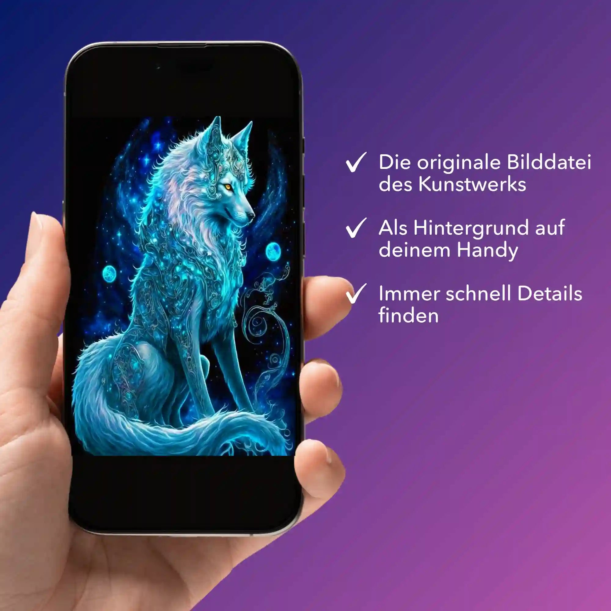 Digitale Bildmappe - Verzauberter Wolf