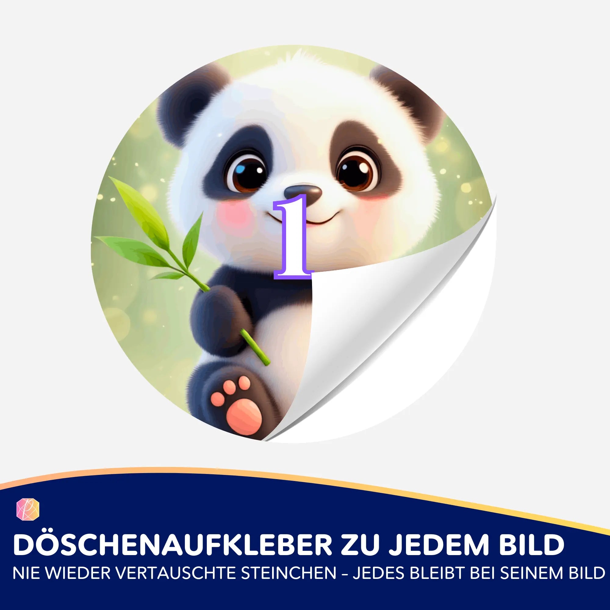 Döschenaufkleber - Bambuslächeln