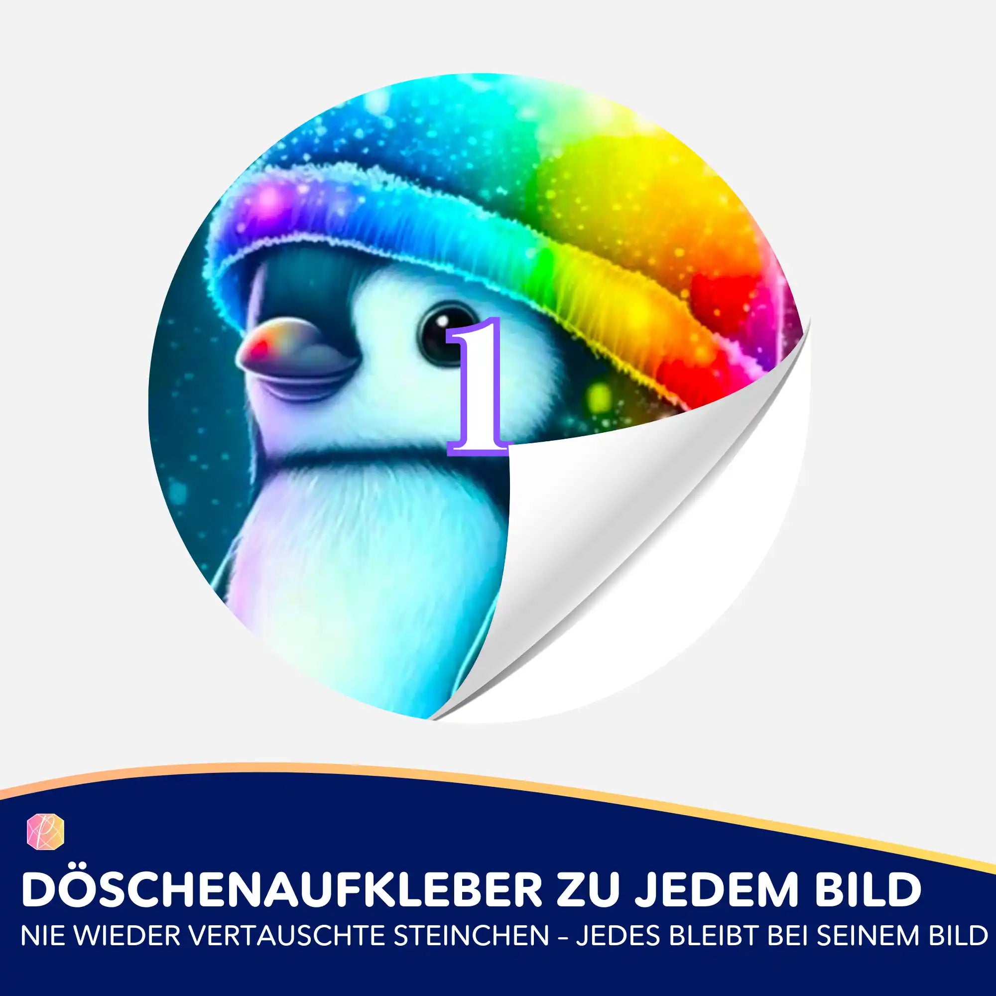 Döschenaufkleber - Kleiner Pinguin