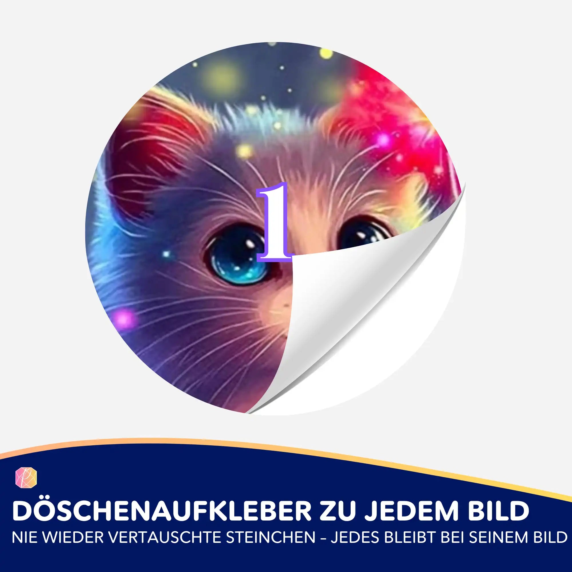 Döschenaufkleber - Zauberkätzchen
