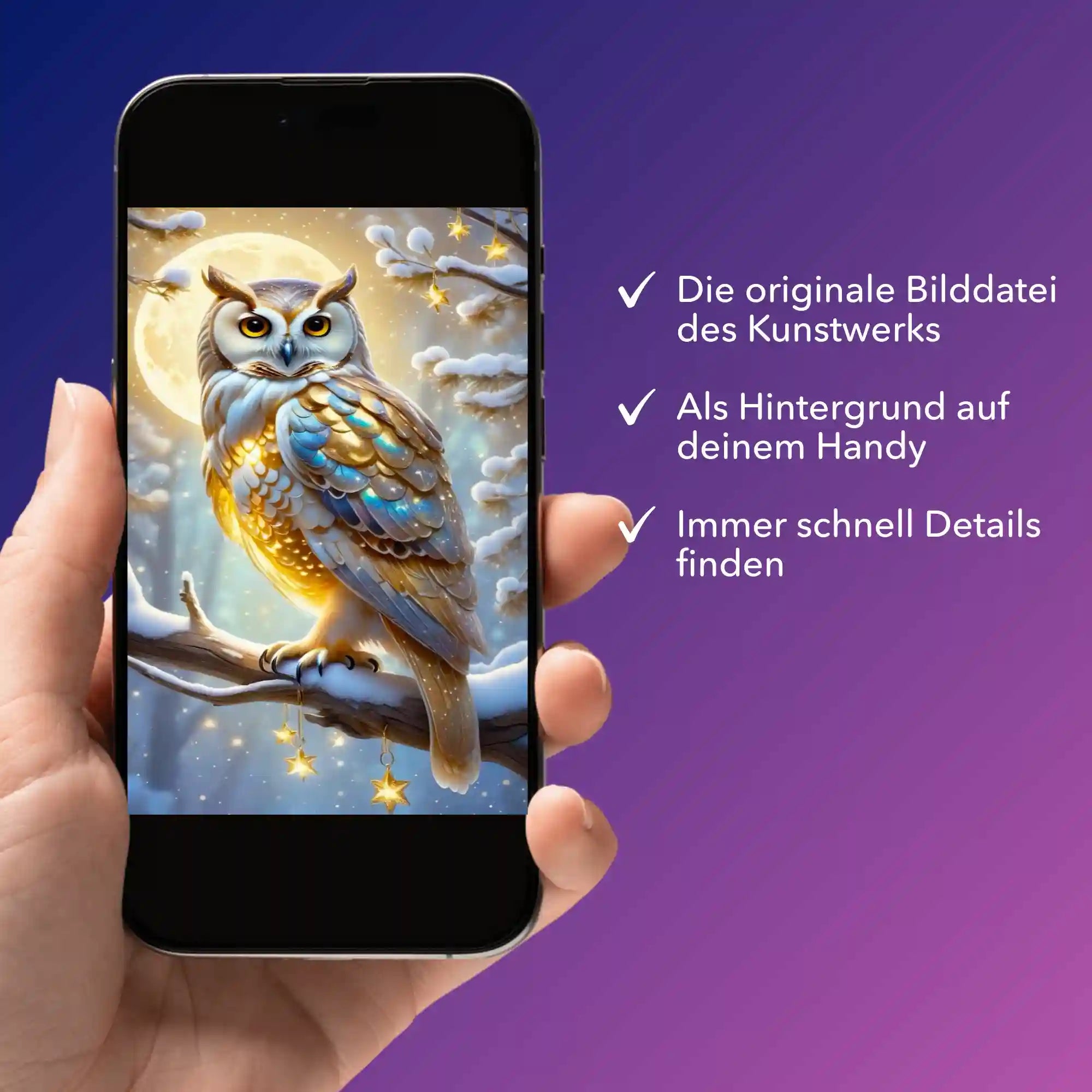 Digitale Bildmappe - Goldene Schneeeule