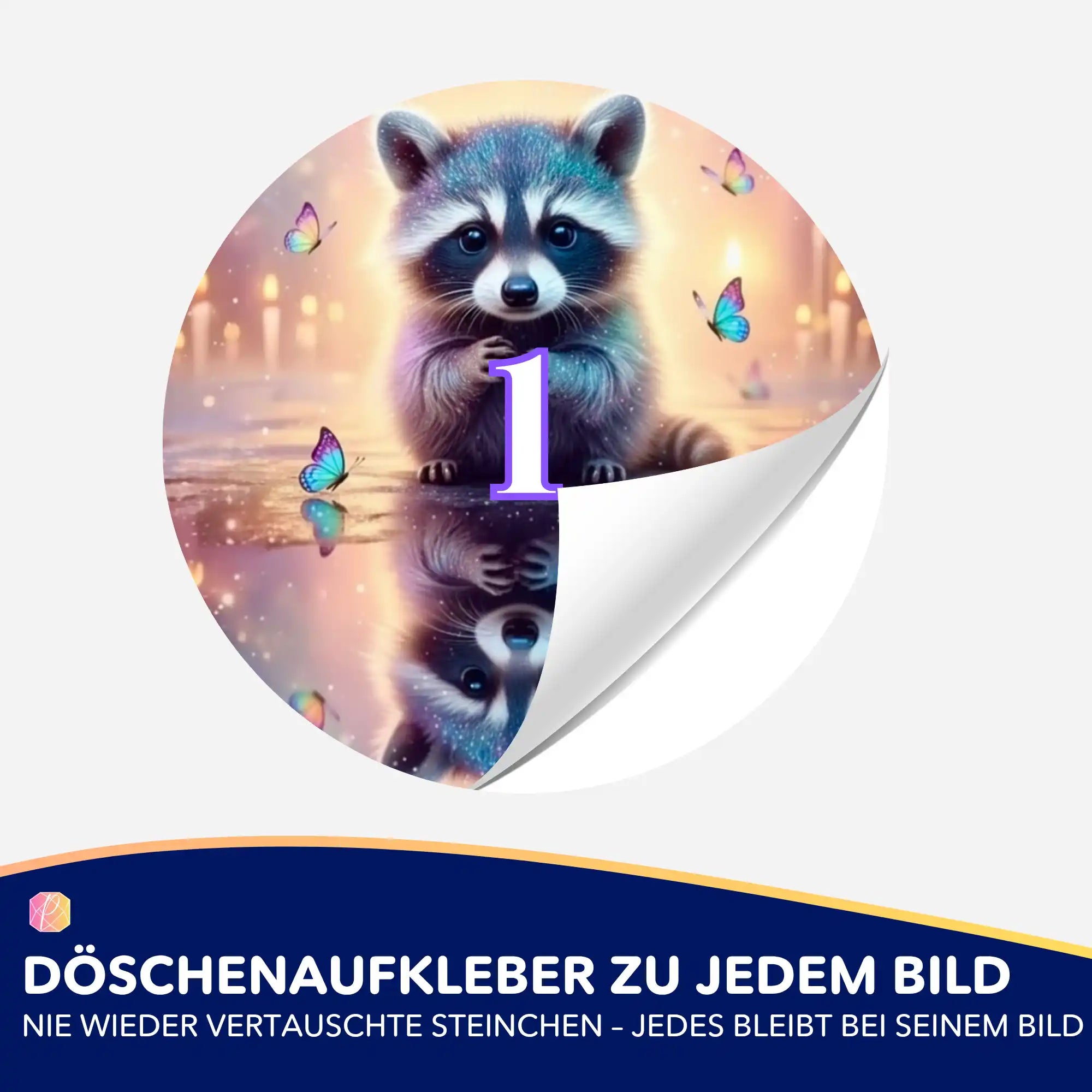 Döschenaufkleber - Waschbär Bubby