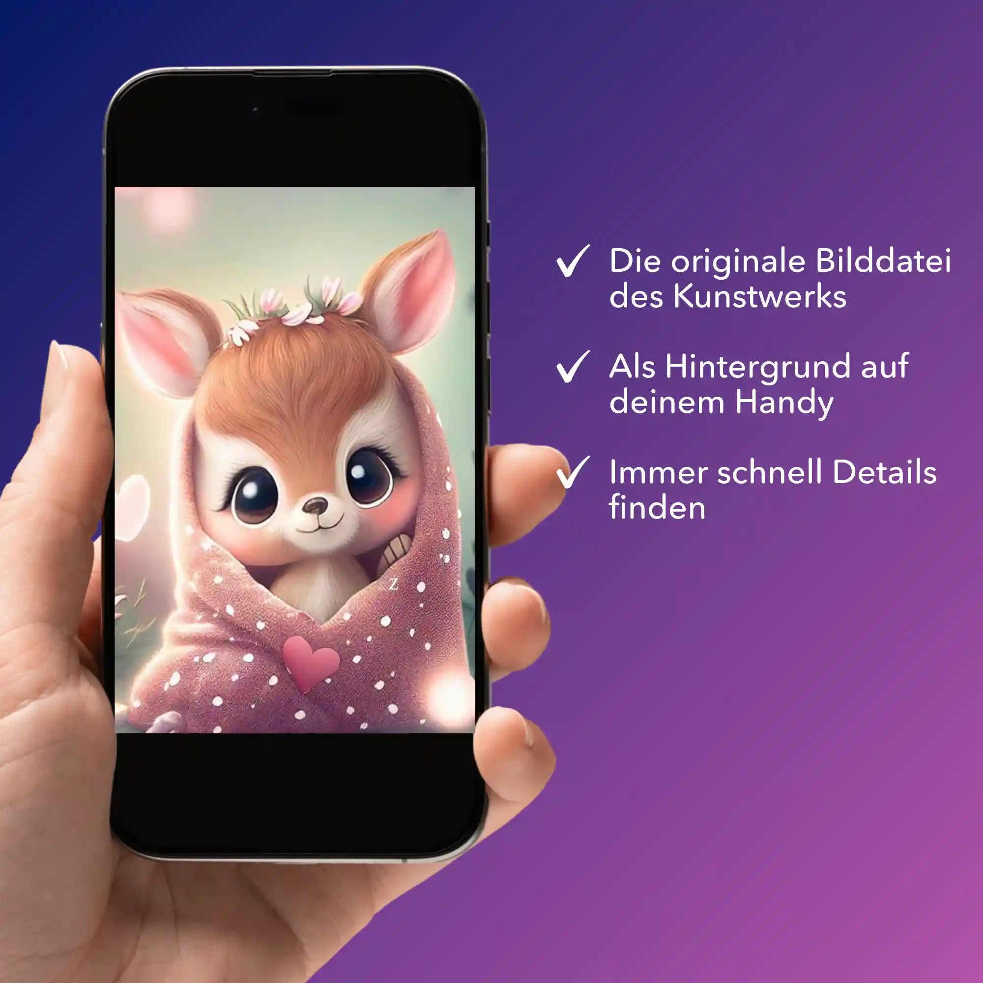 Digitale Bildmappe - Süsses Rehkitz