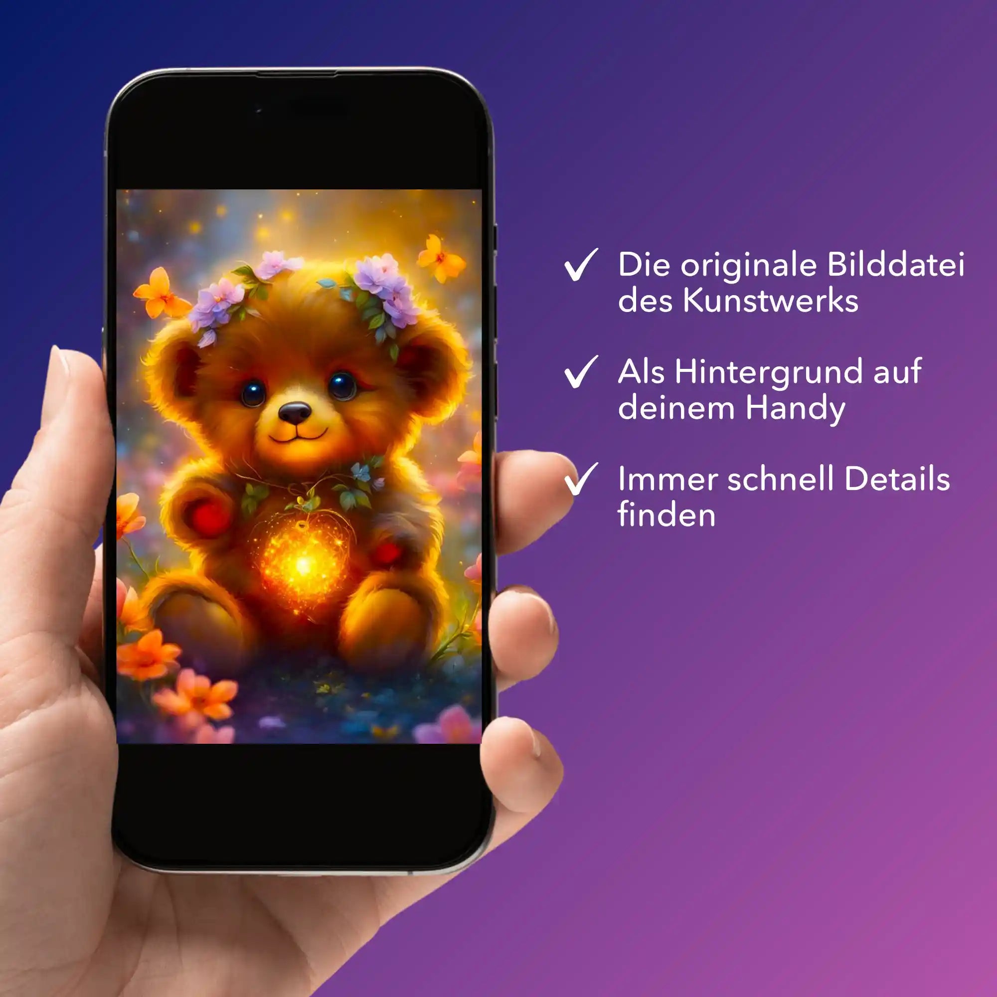 Digitale Bildmappe - Kleiner Leuchtbär
