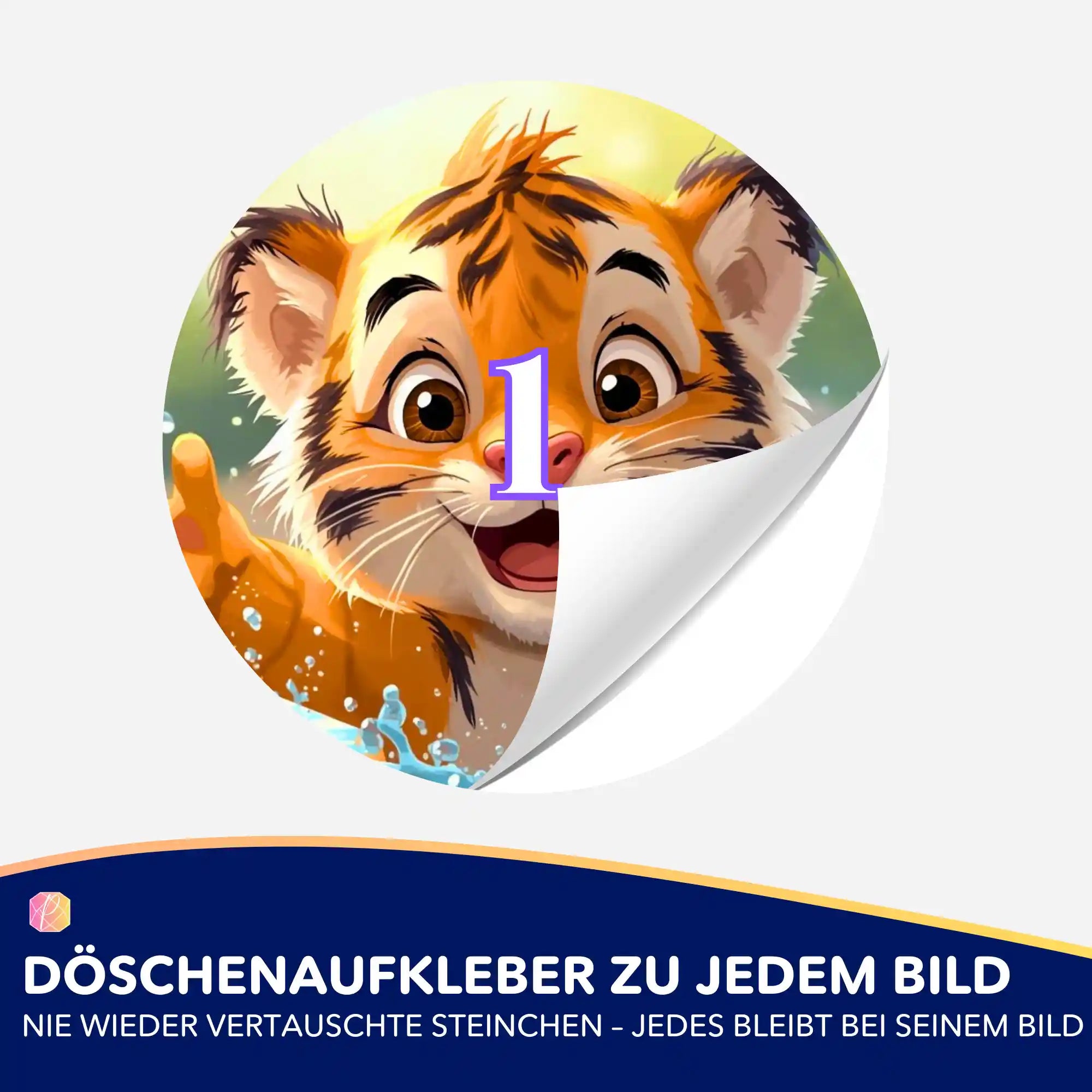 Döschenaufkleber - Platsch ins Glück