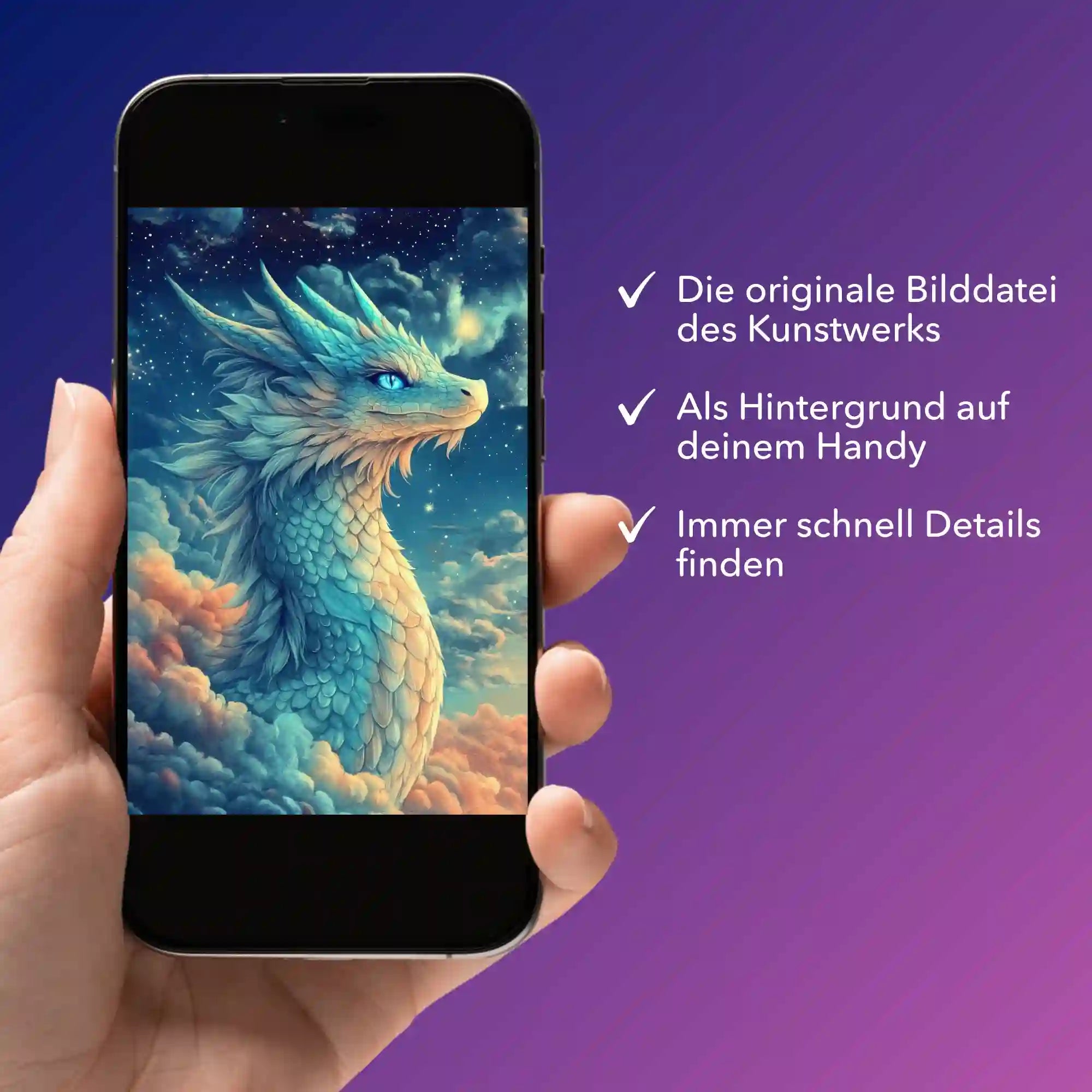 Digitale Bildmappe - Susen Pfifferling - Himmelsdrache Saphira