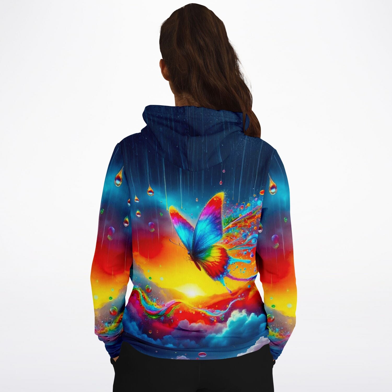 Dreamer Hoodie - 100 Farben Special - Schmetterlinge im Regenbogenfluss