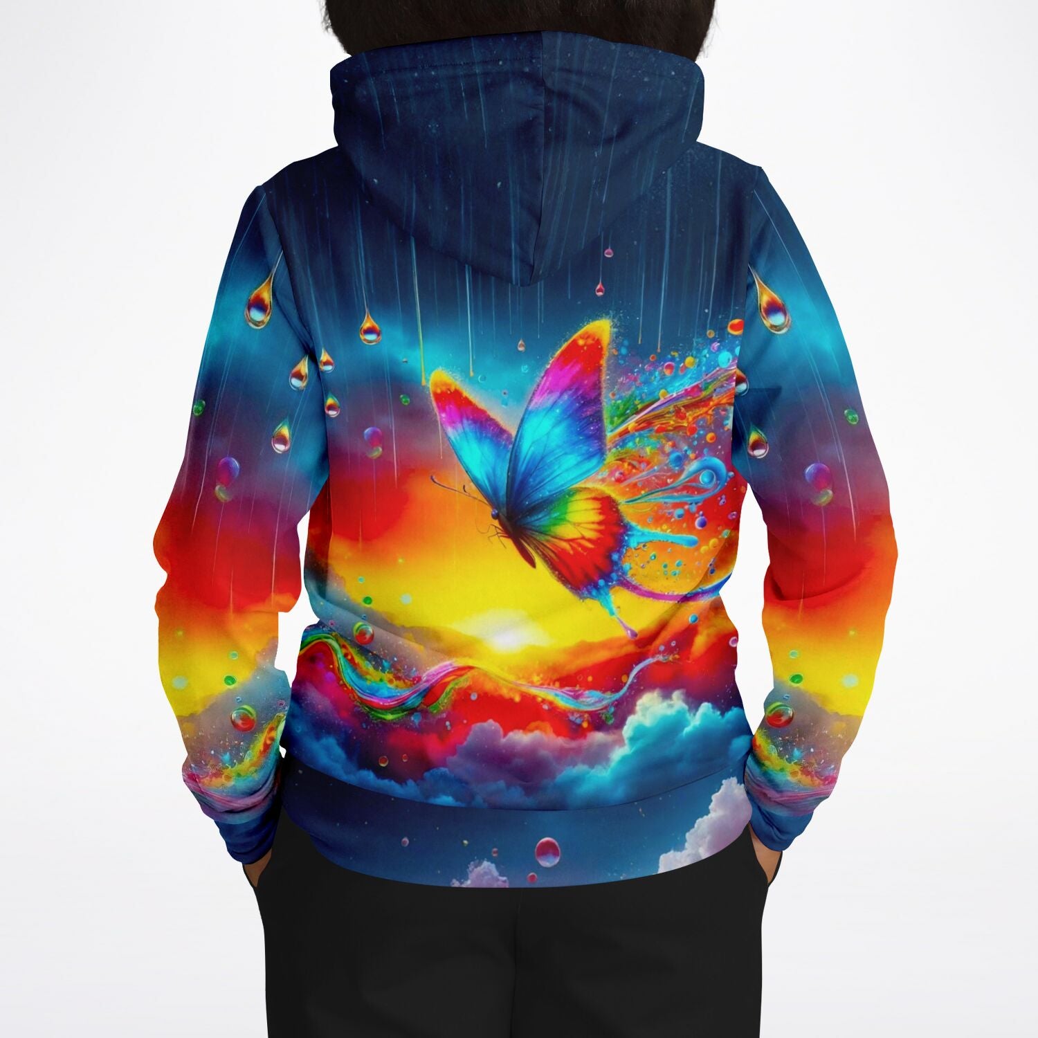 Dreamer Hoodie - 100 Farben Special - Schmetterlinge im Regenbogenfluss