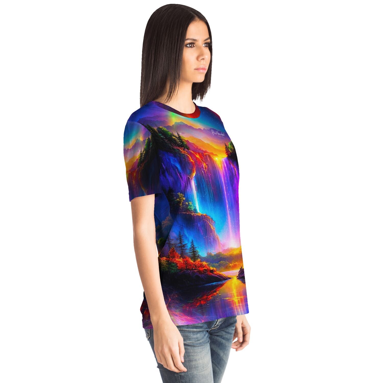 Dreamer T-Shirt - Nachtleuchten am Wasserfall