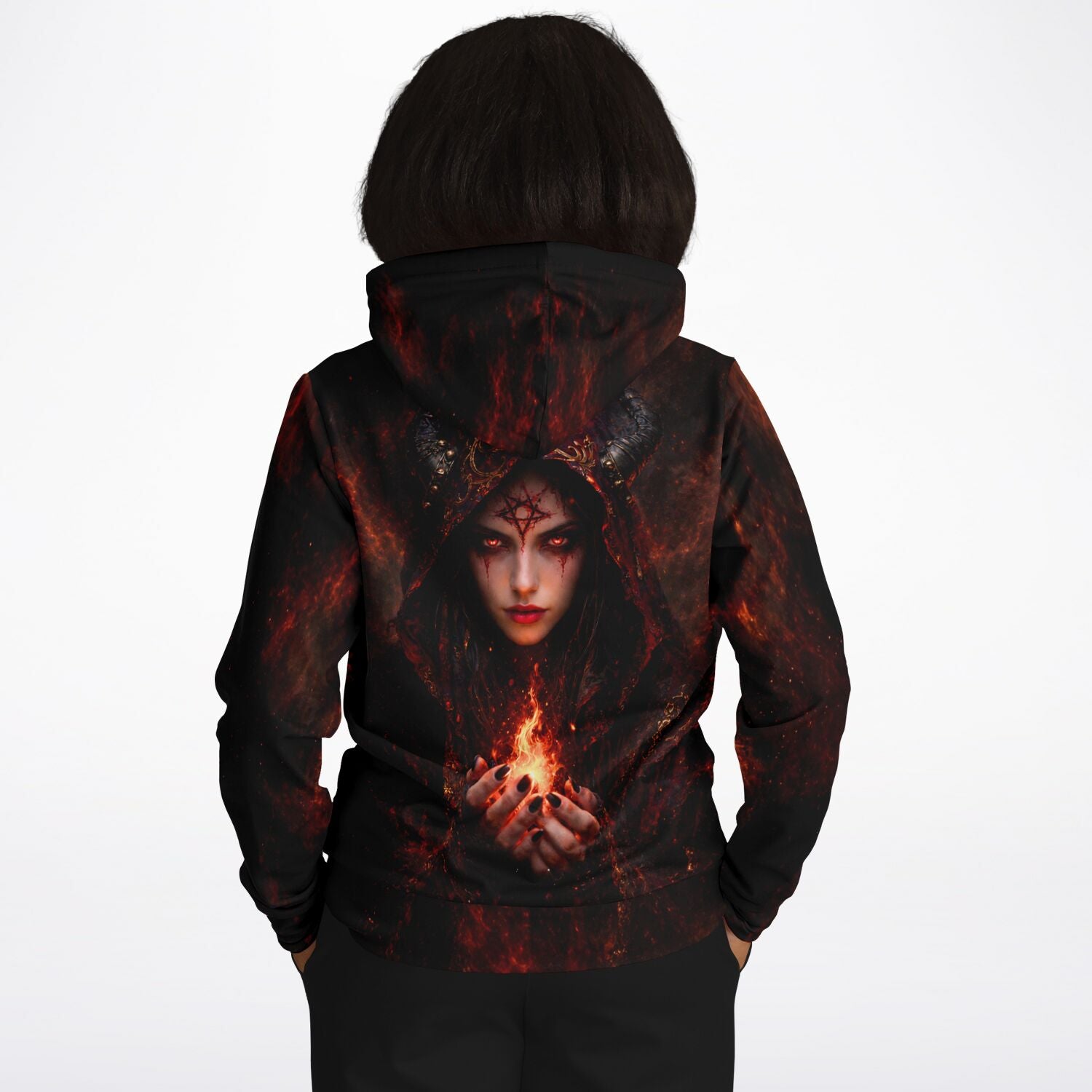 Dreamer Hoodie Lilith mit flammendem Motiv für Fans von Diamond Painting und Malen nach Zahlen für Erwachsene