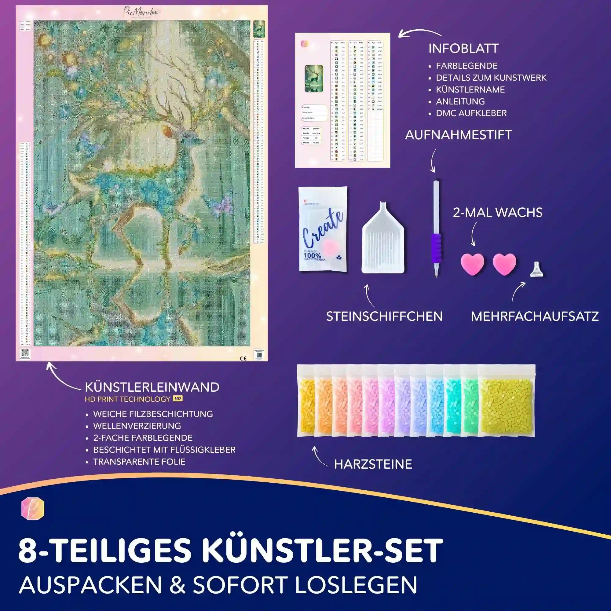 Diamond Painting 7 Tage Special - Wächter der verborgenen Lichtung