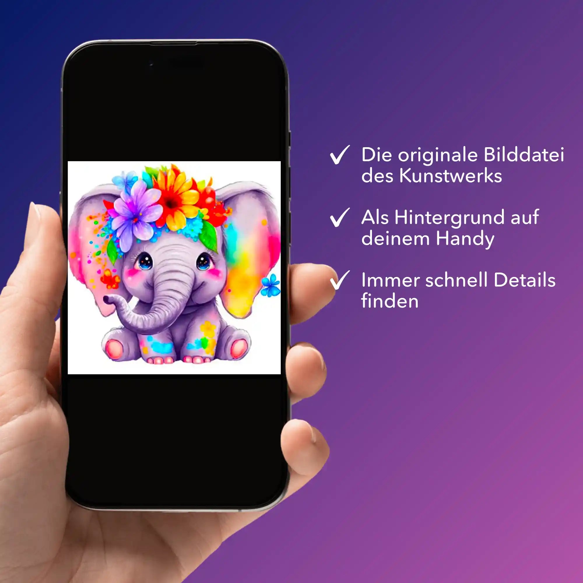 Digitale Bildmappe - Der kleine Blumenelefant