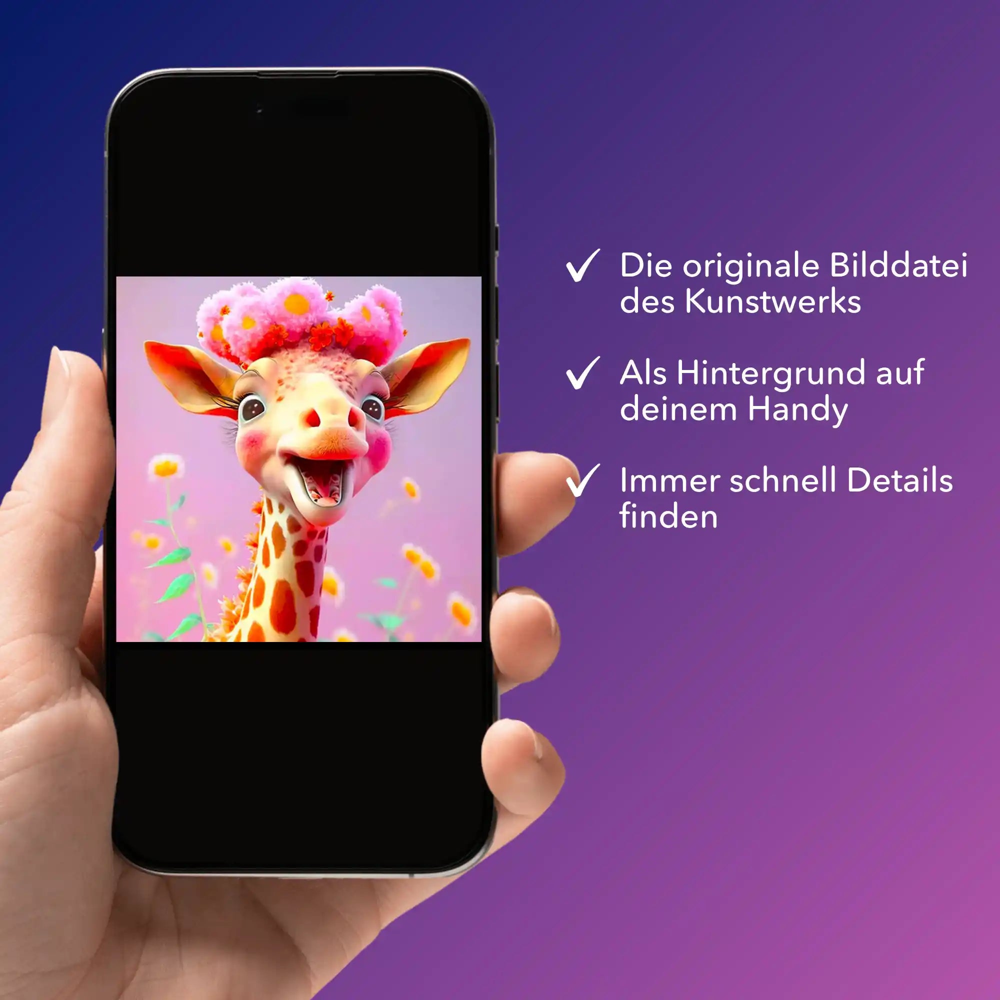 Digitale Bildmappe - Fröhliche Giraffe