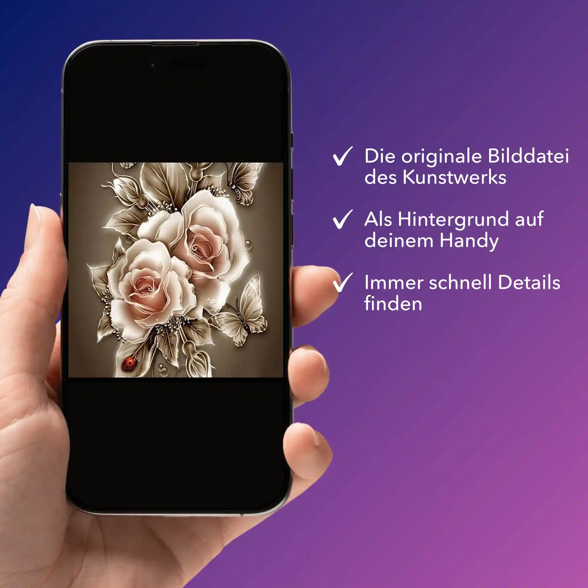 Digitale Bildmappe - Goldene Rosen