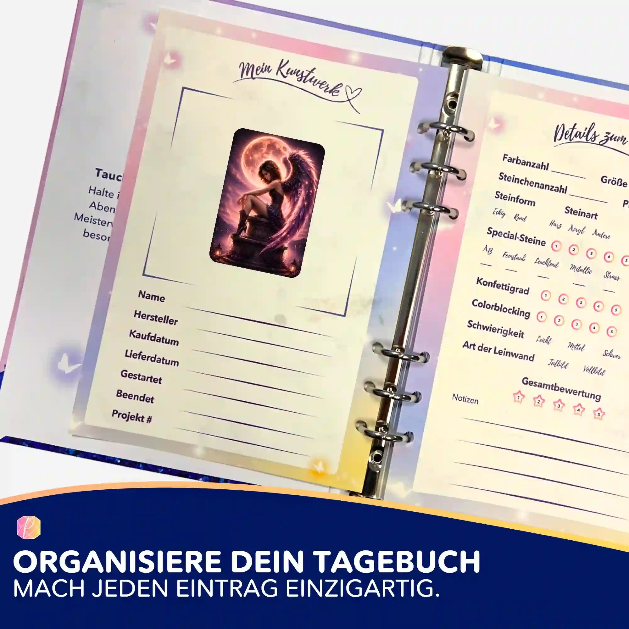 Aufkleber 5er-Set - Aurelia Nachtflügel