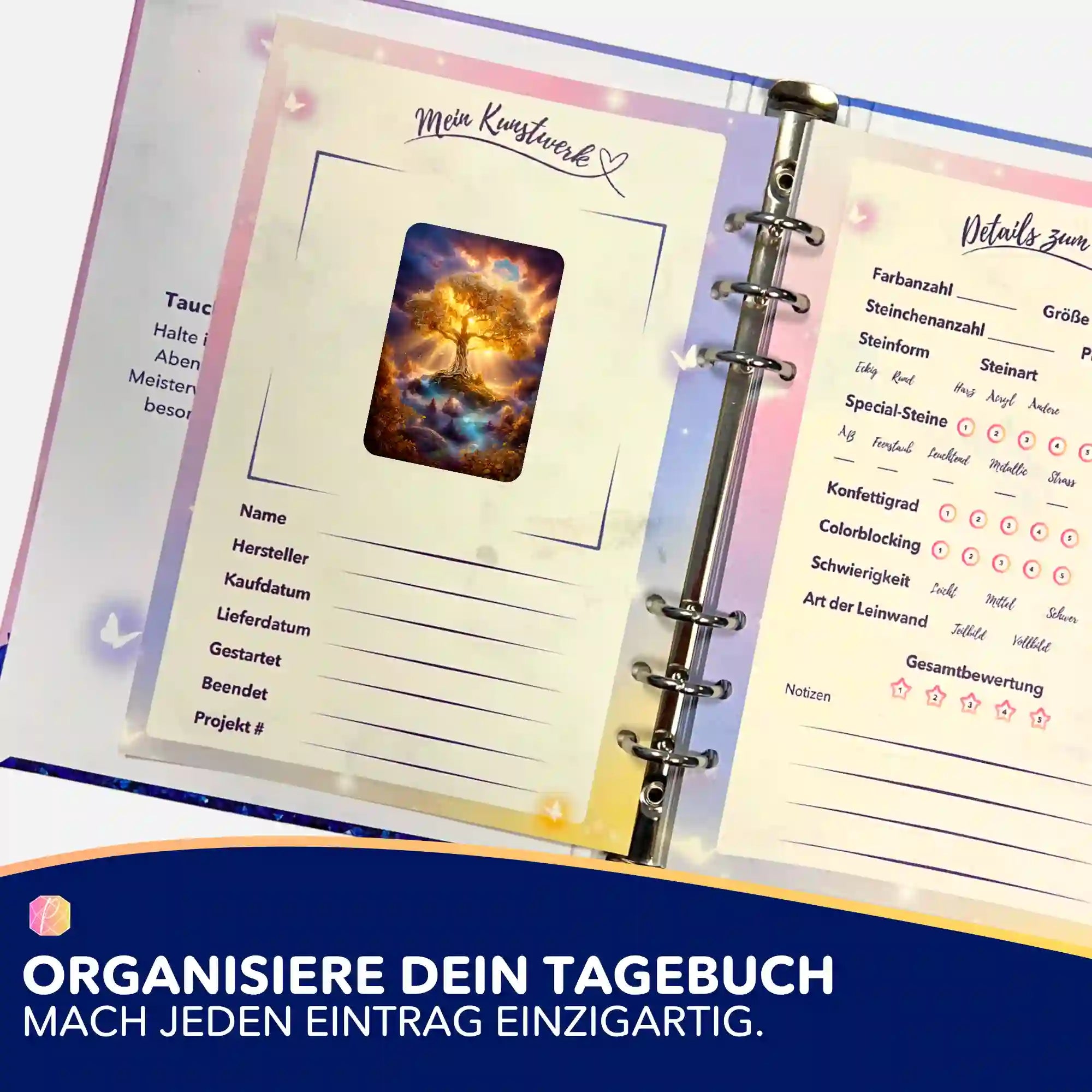 Aufkleber 5er-Set - Der goldene Weltenbaum