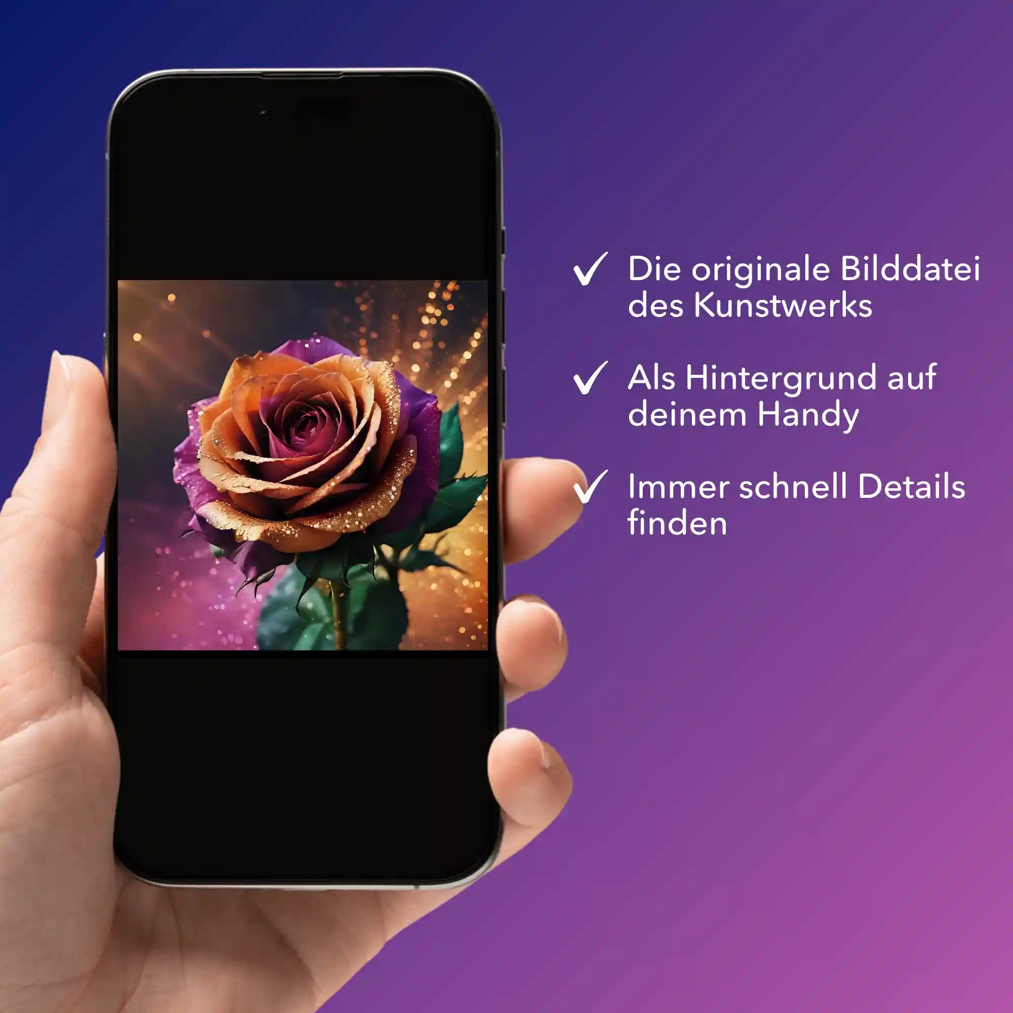 Digitale Bildmappe - Colorful Rose