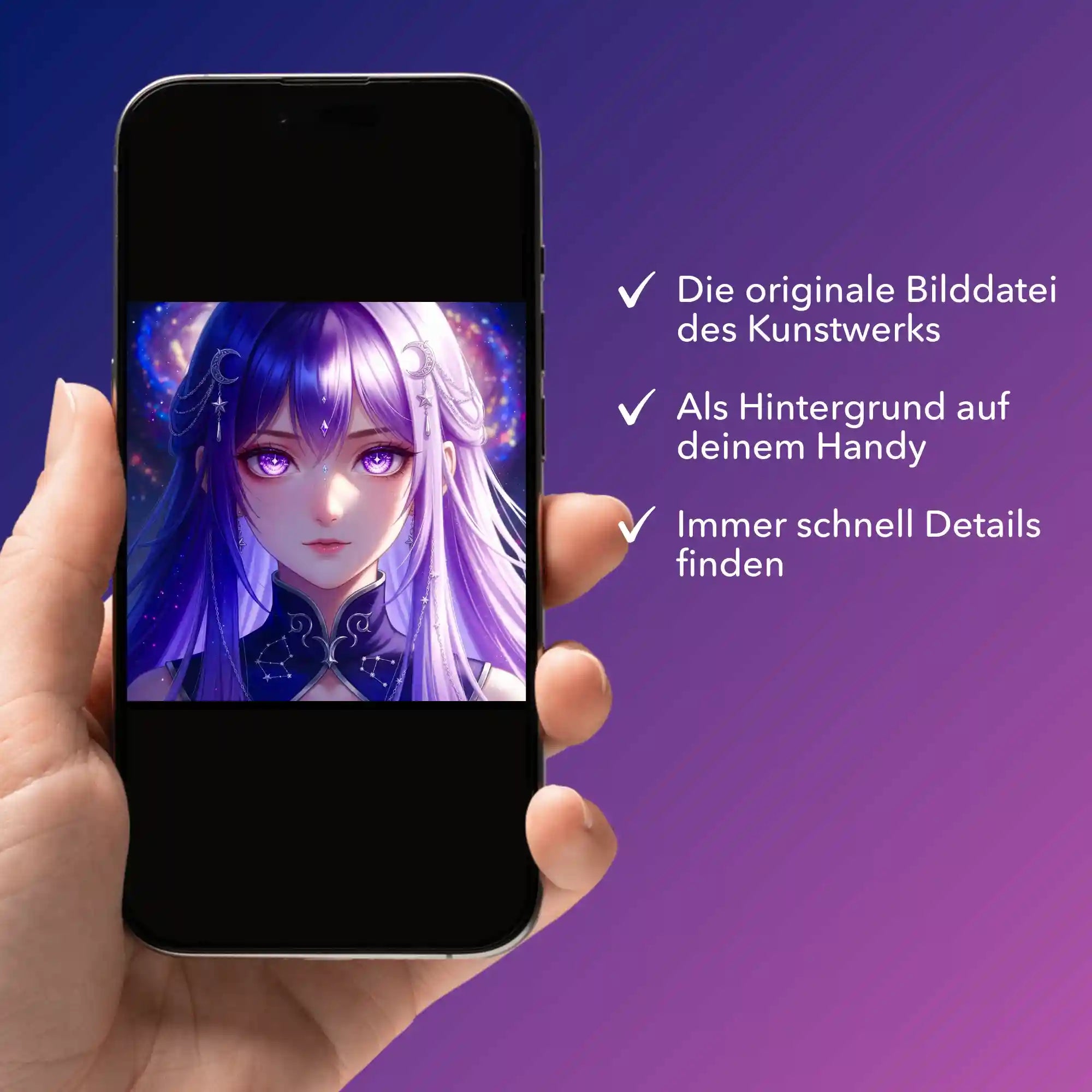 Digitale Bildmappe - Purple Moon Star