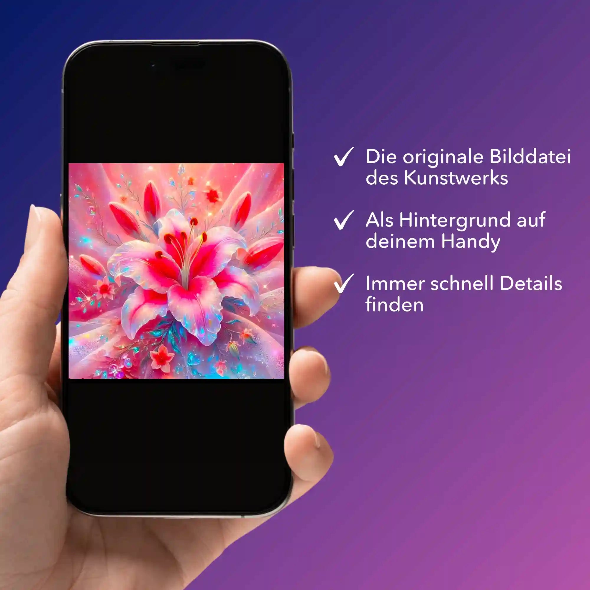 Digitale Bildmappe - Zarte Lilie in rosé