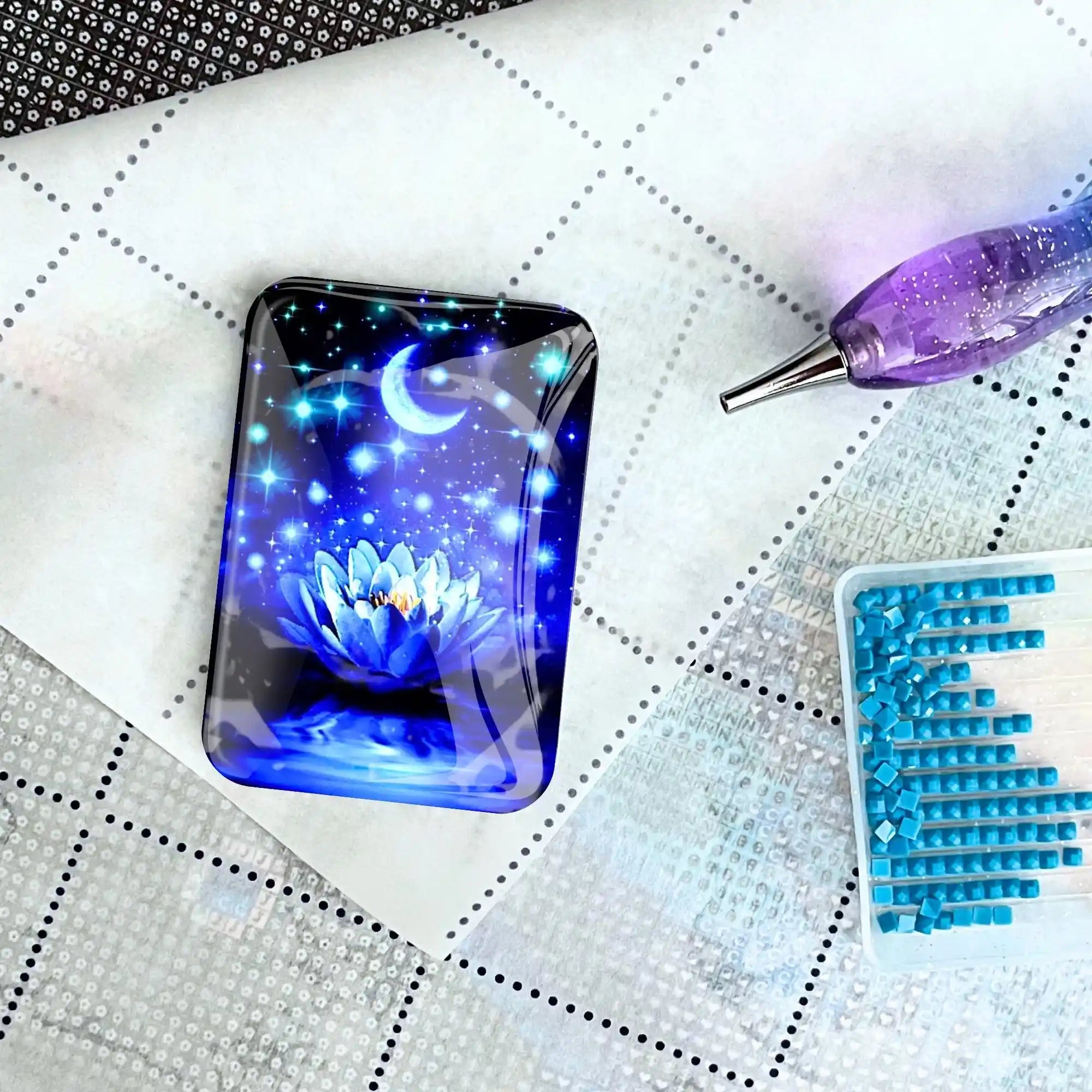 Cover Minder - Blaue Seerose MINI