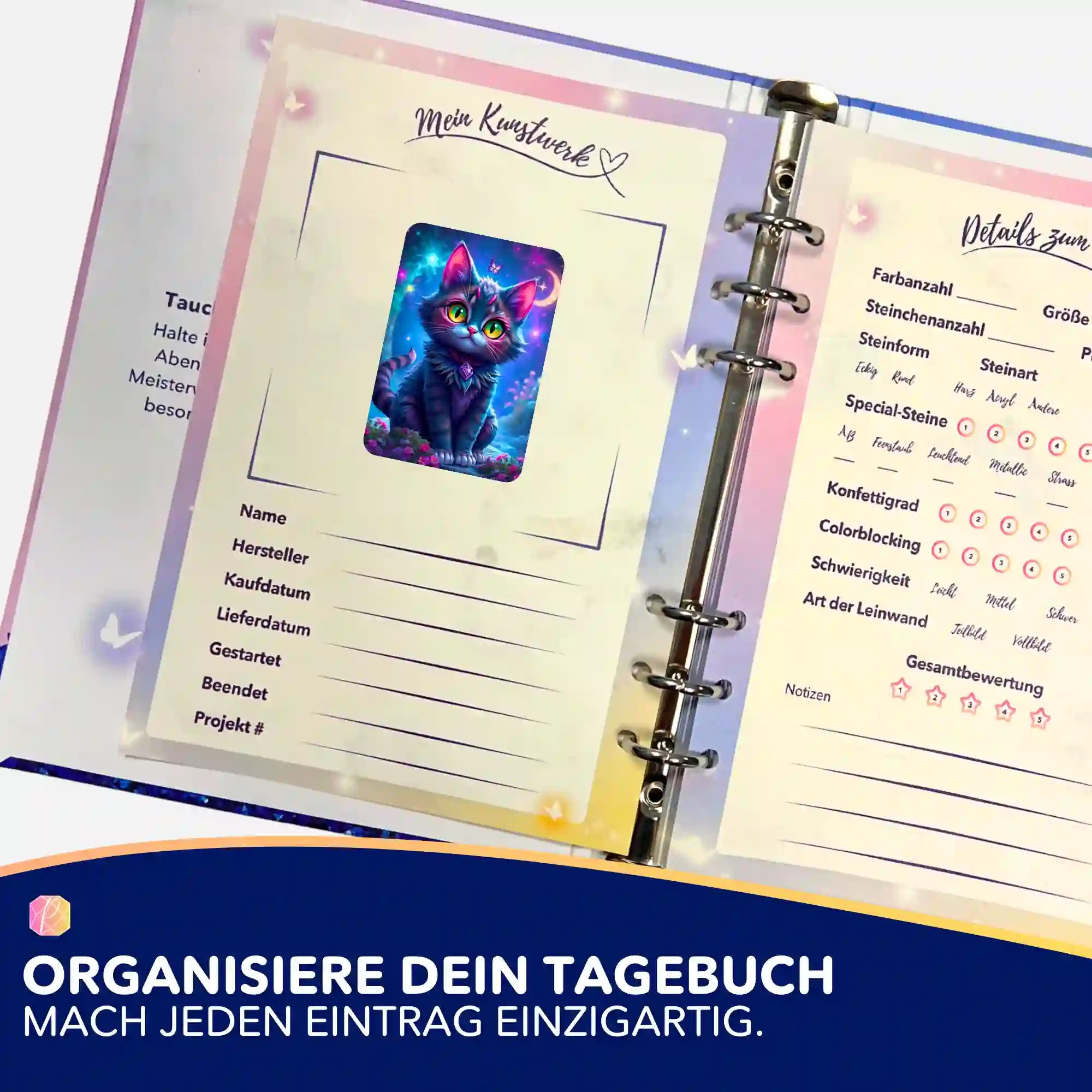 Aufkleber 5er-Set - Night Cat