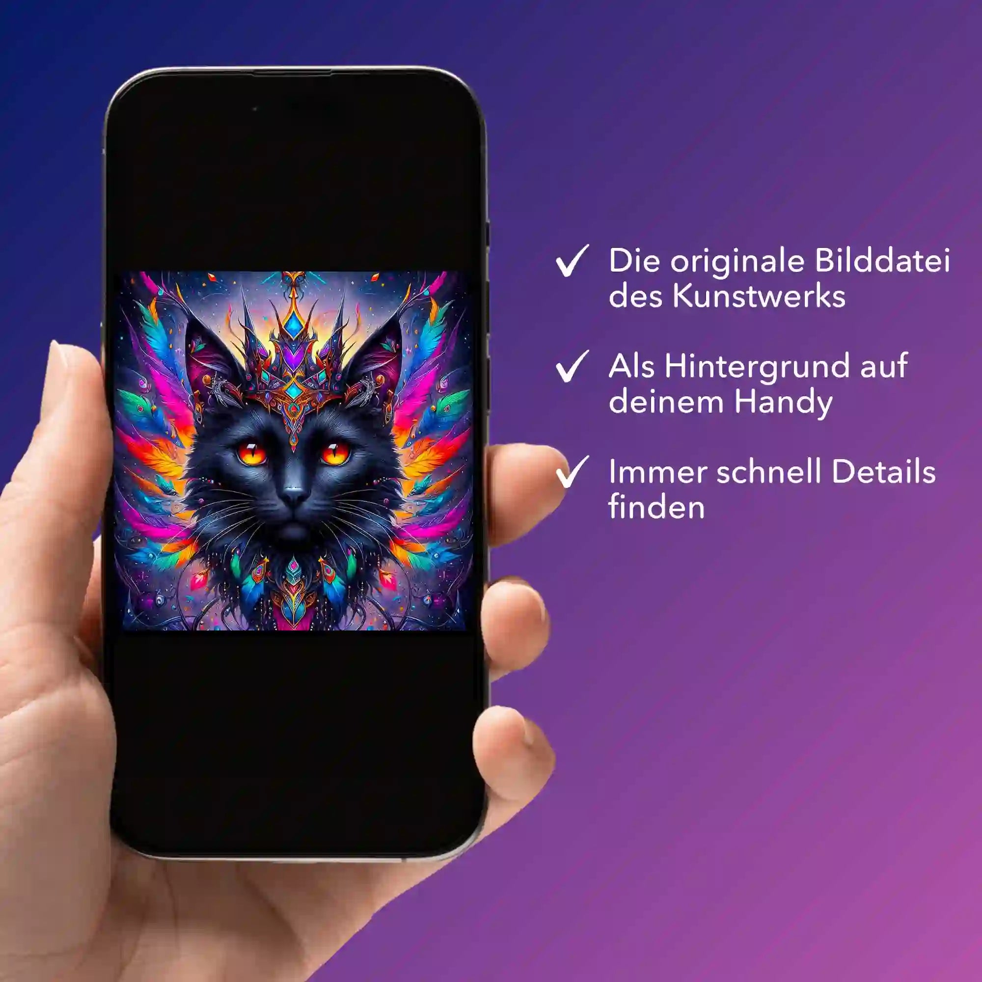 Digitale Bildmappe - Mystic colorsplash Cat