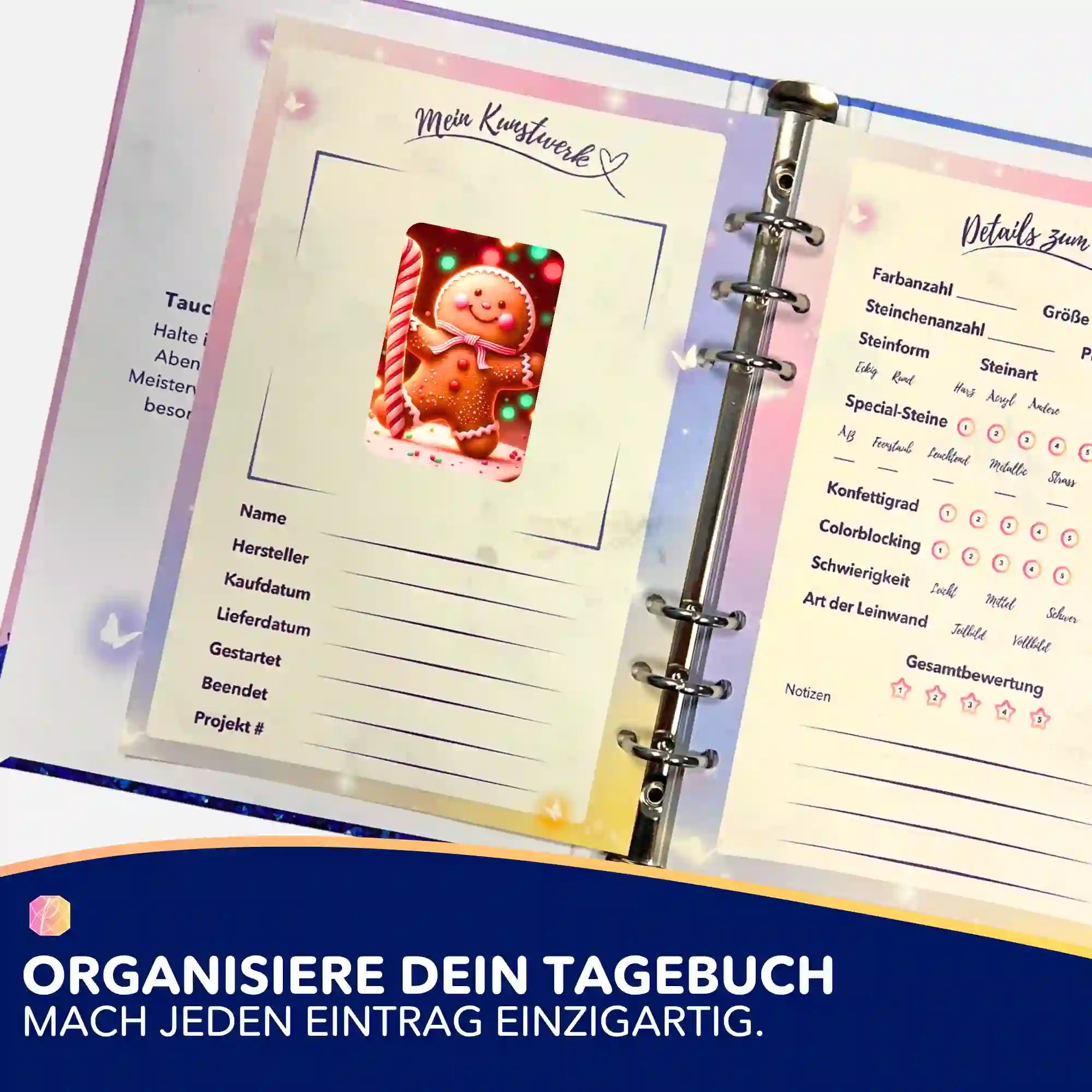 Aufkleber 5er-Set - Lebkuchenmännchen