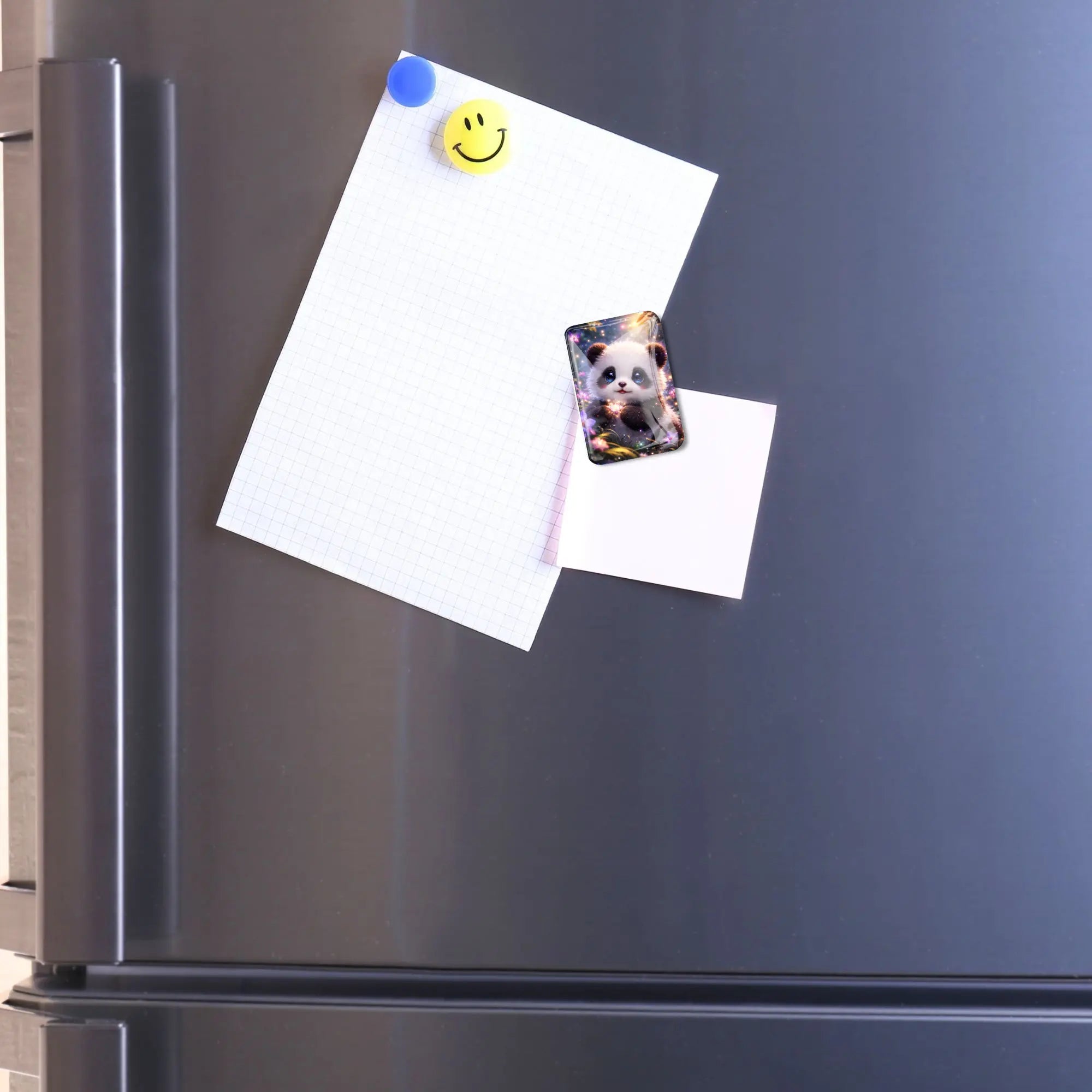 Panda Cover Minder aus Glas als magnetisches Hilfsmittel für dein nächstes Diamond Painting Projekt am Kühlschrank