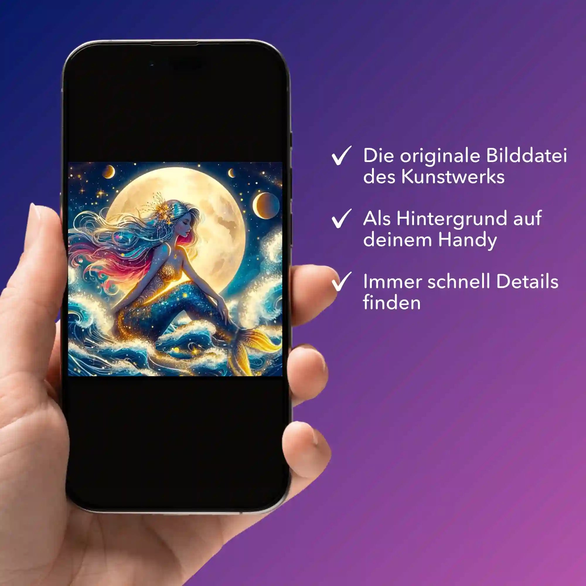 Digitale Bildmappe - Meerjungfrau im Sternenhimmel