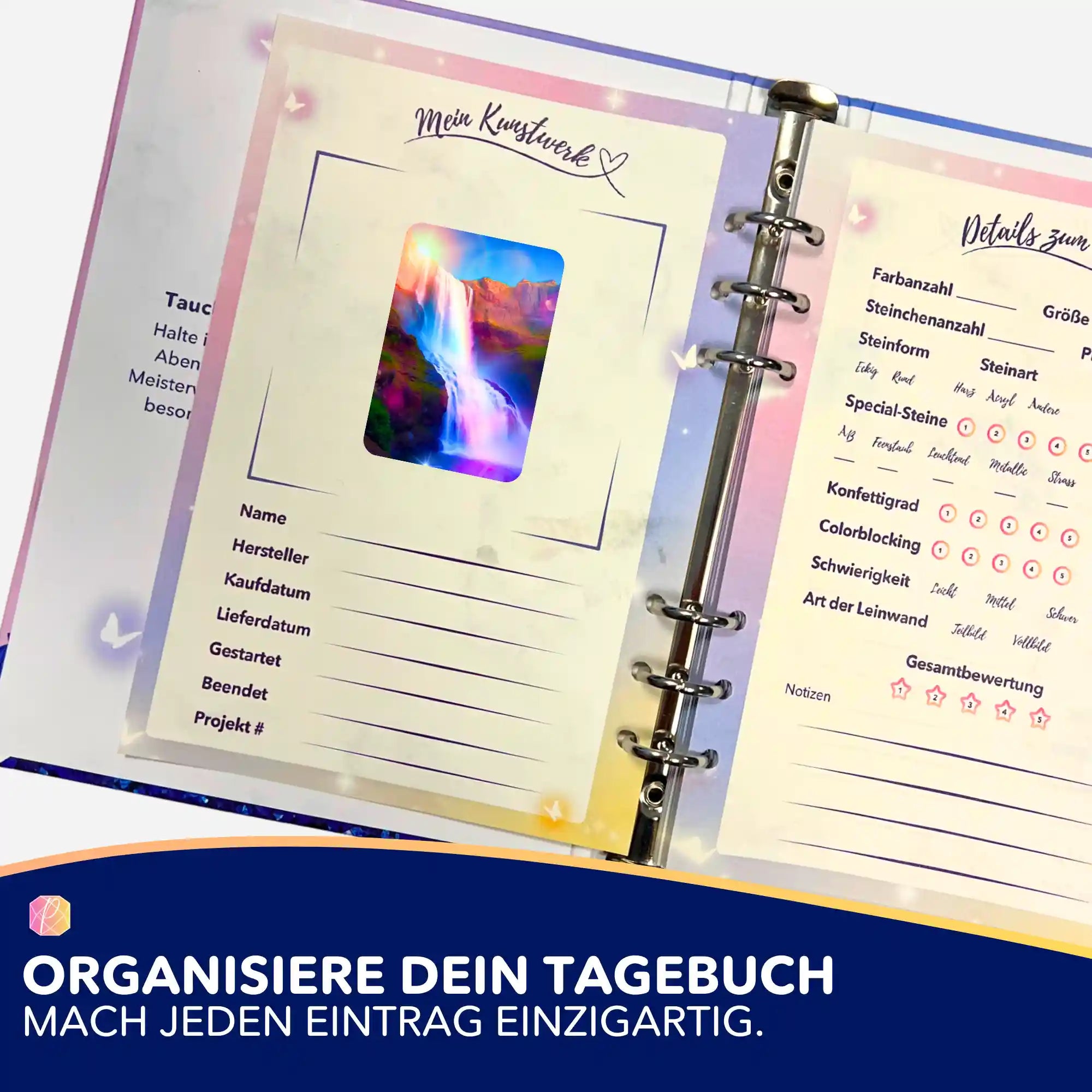Aufkleber 5er-Set - Glanz des Wasserfalls