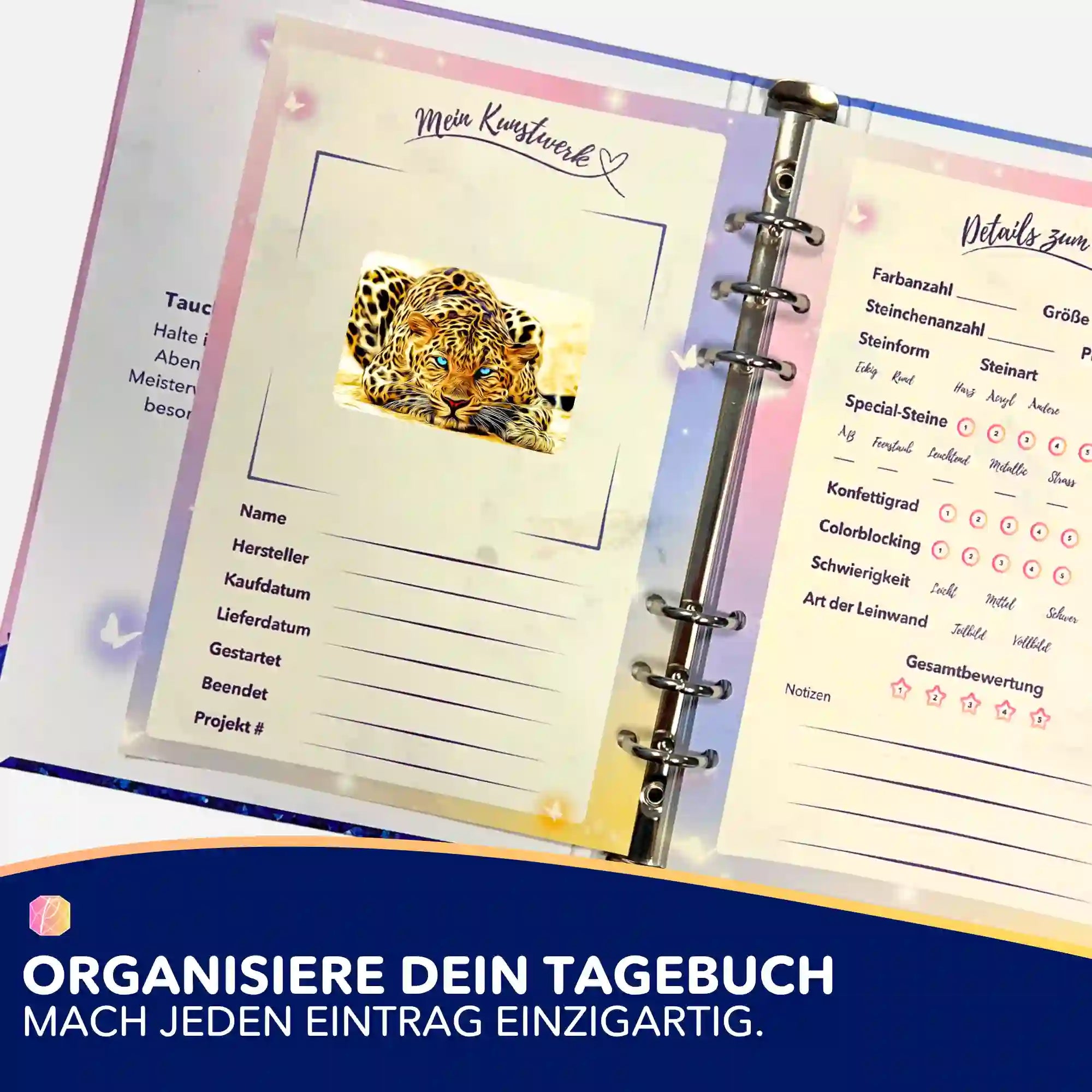 Aufkleber 5er-Set - Leopard Blue Eyes MINI