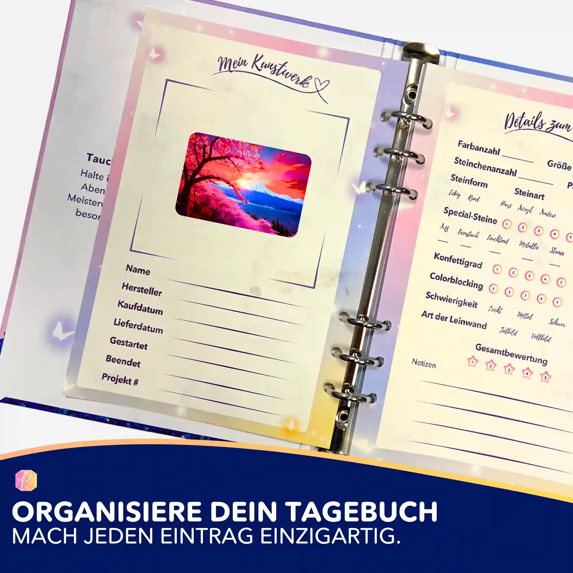 Aufkleber 5er-Set - Berg der Kirschblüten
