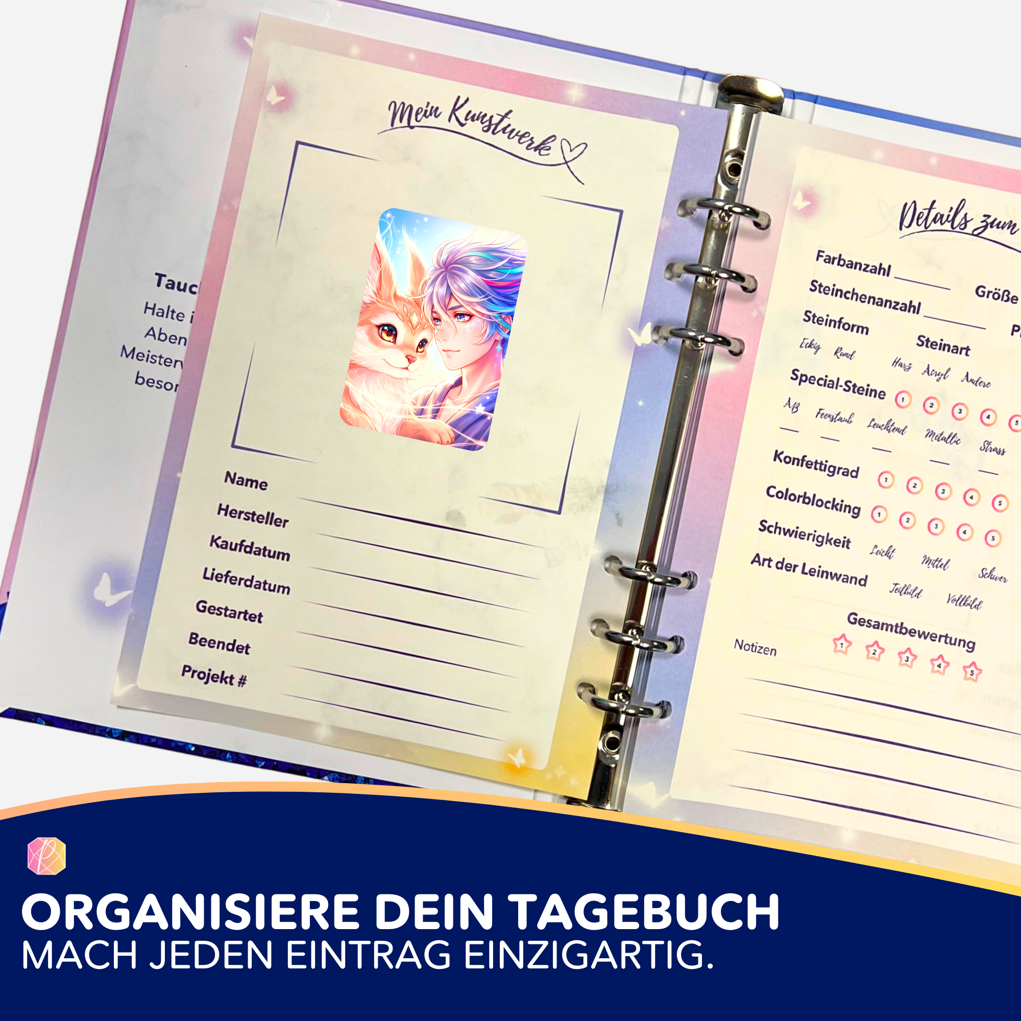 Aufkleber 5er-Set - Diamond Painting 7-Tage Special - Soulmate