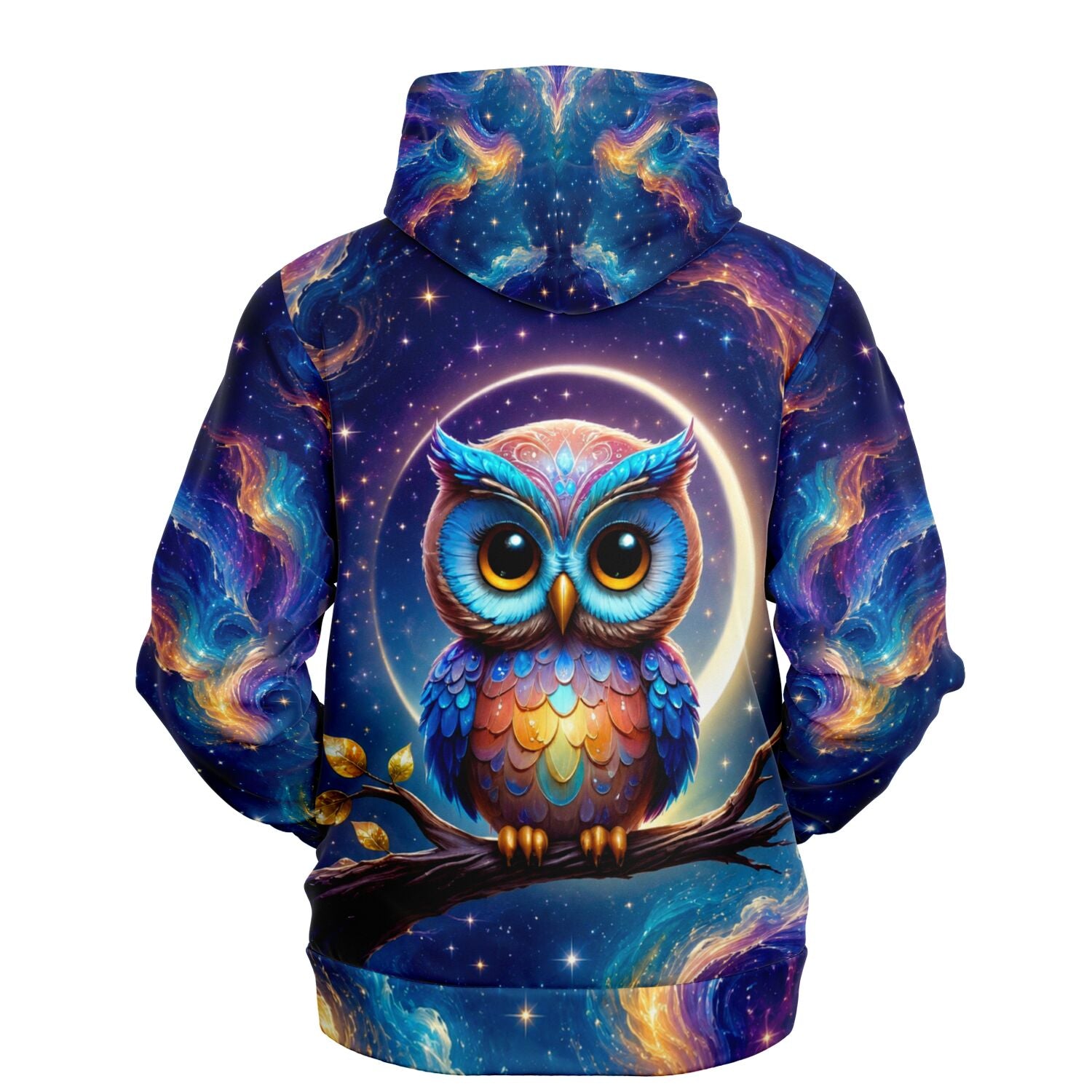 Dreamer Hoodie mit Eulen-Motiv im Galaxie-Design, passend zum Diamond Painting und Malen nach Zahlen Stil