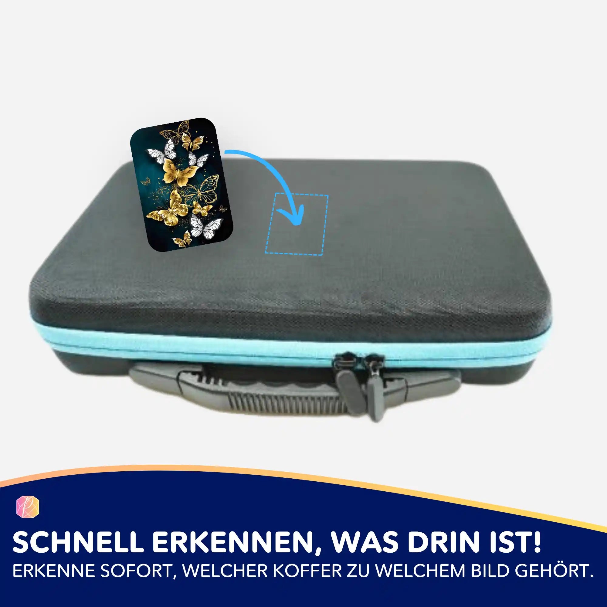 Aufkleber 5er-Set - Goldene Schmetterlinge