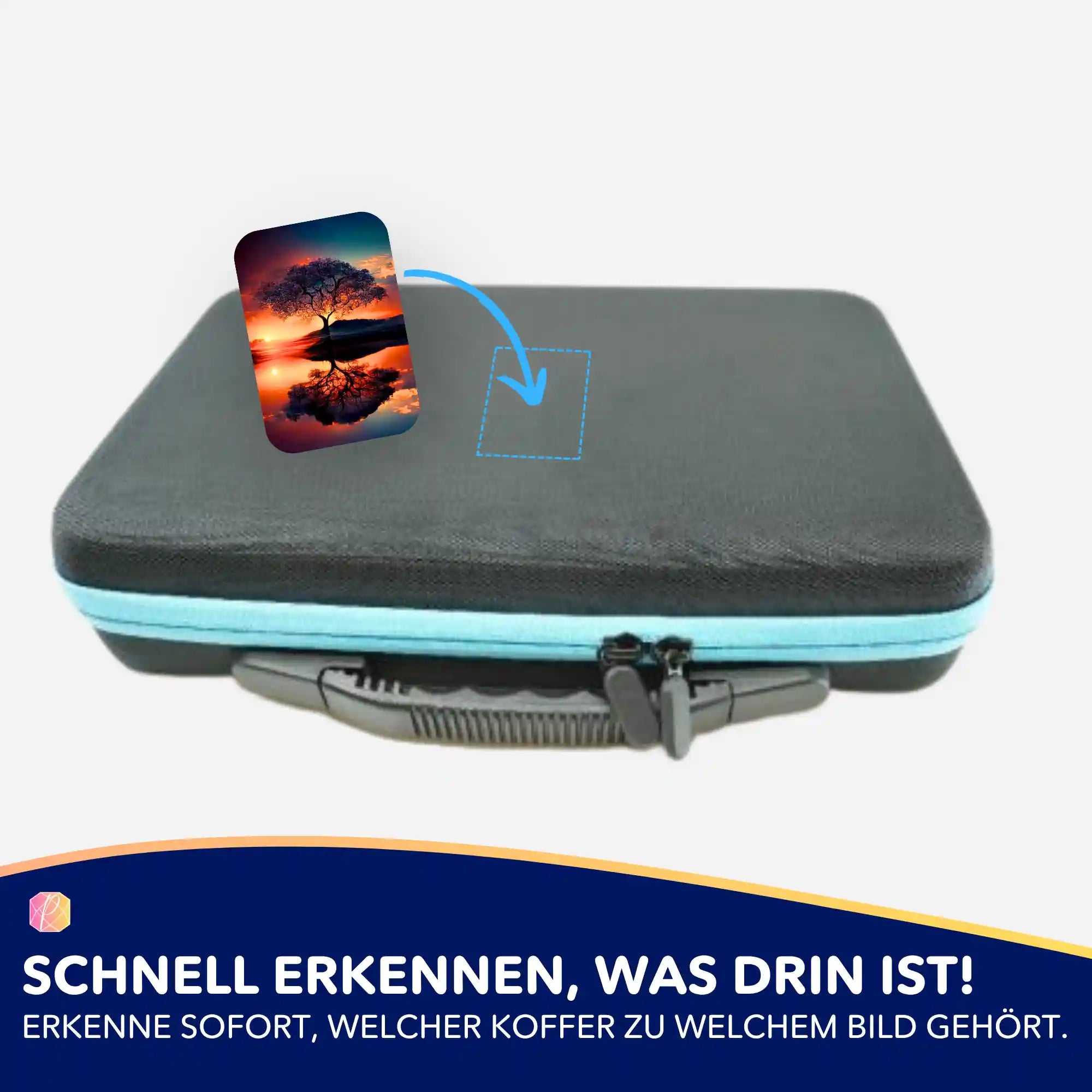 Aufkleber 5er-Set - Baum im Sonnenuntergang