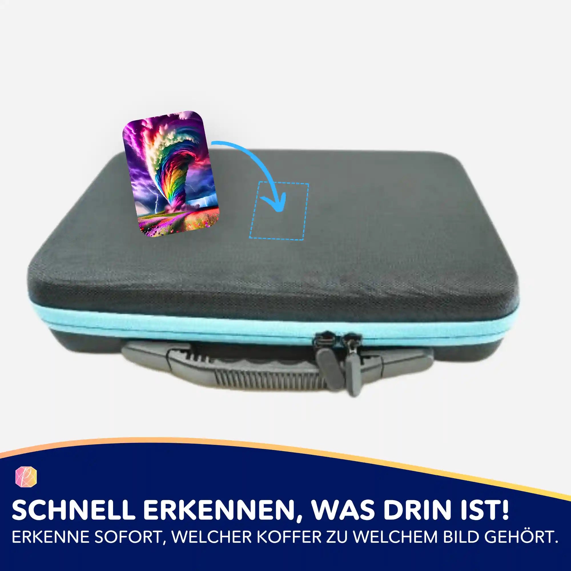 Aufkleber 5er-Set - Wirbelsturm der Farben