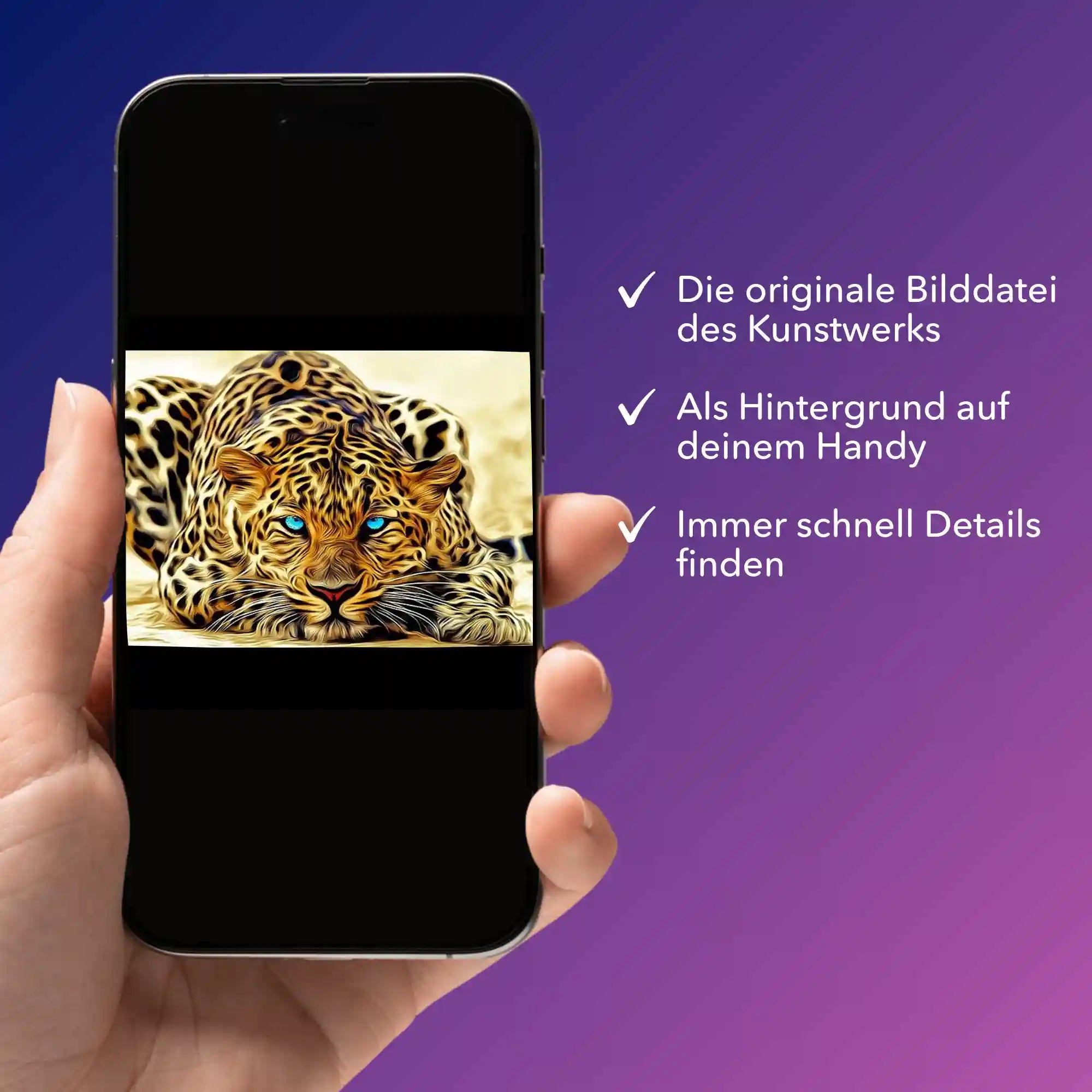 Digitale Bildmappe - Leopard Blue Eyes MINI