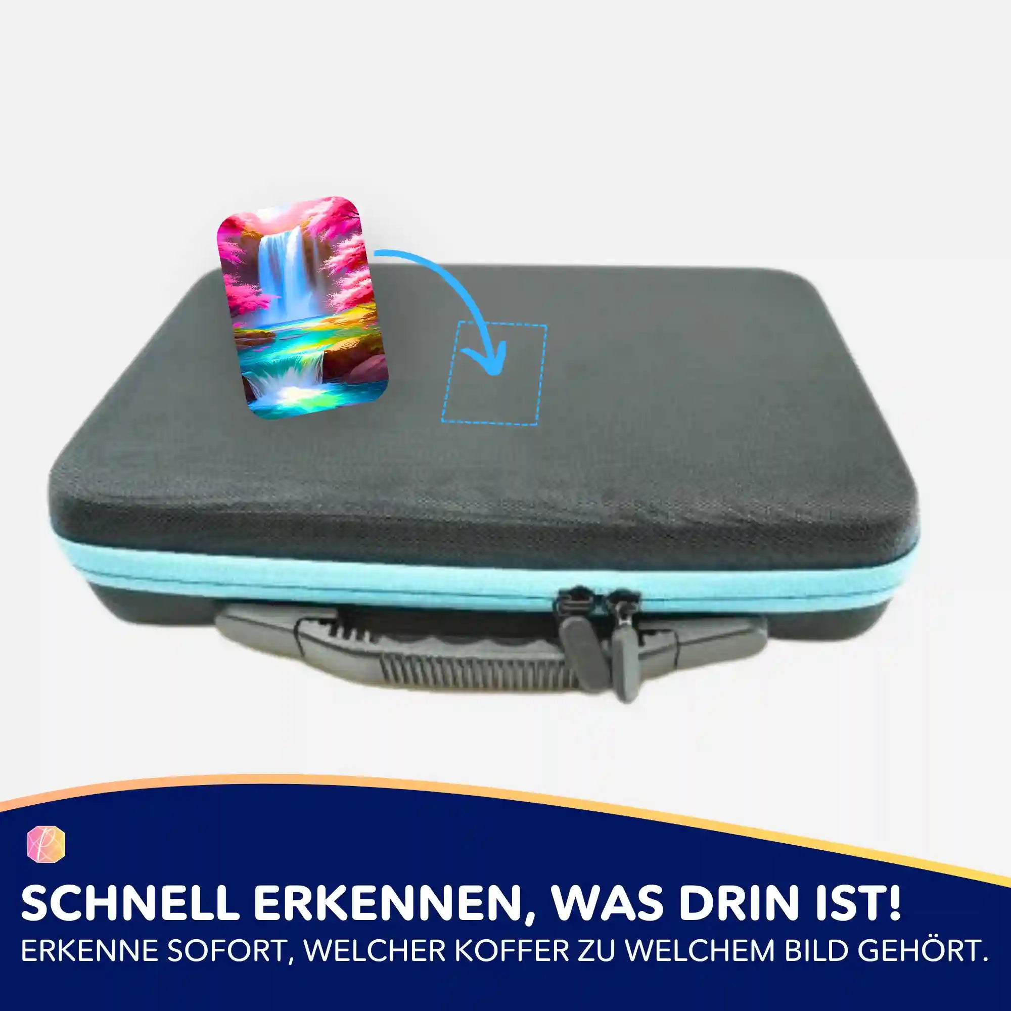 Aufkleber 5er-Set - Kirschblüten am Wasserfall