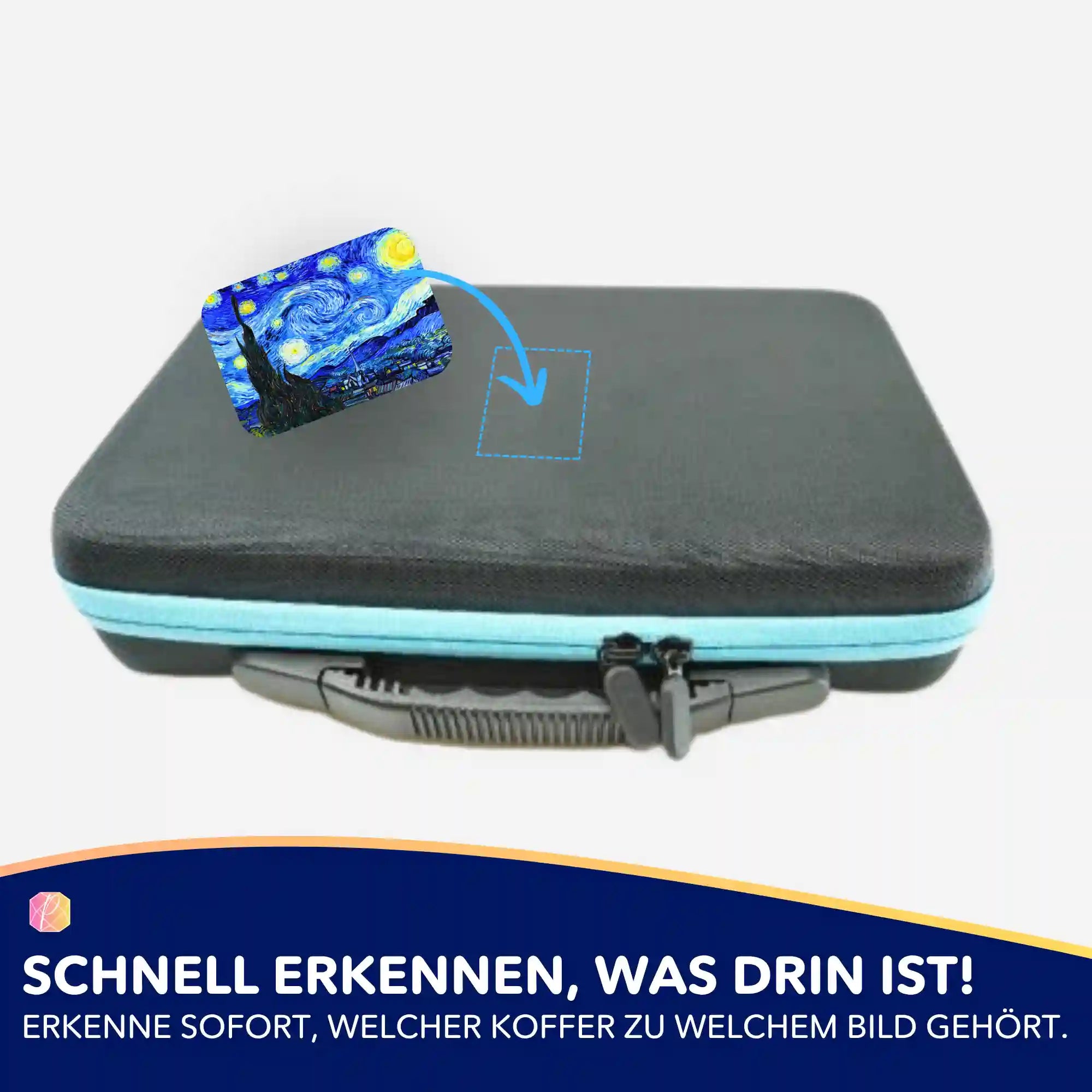 Aufkleber 5er-Set - Van Gogh "Sternennacht"
