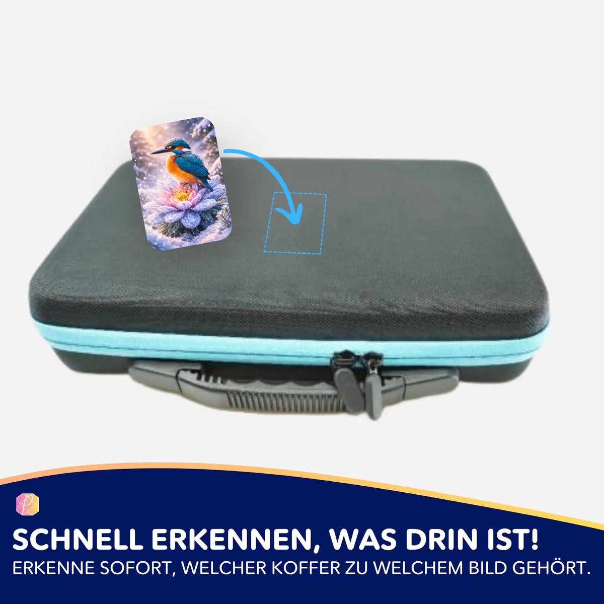 Picmondoo Aufkleber für Diamond Painting Koffer zur Organisation von Zubehör und Diamanten Painting Motiven