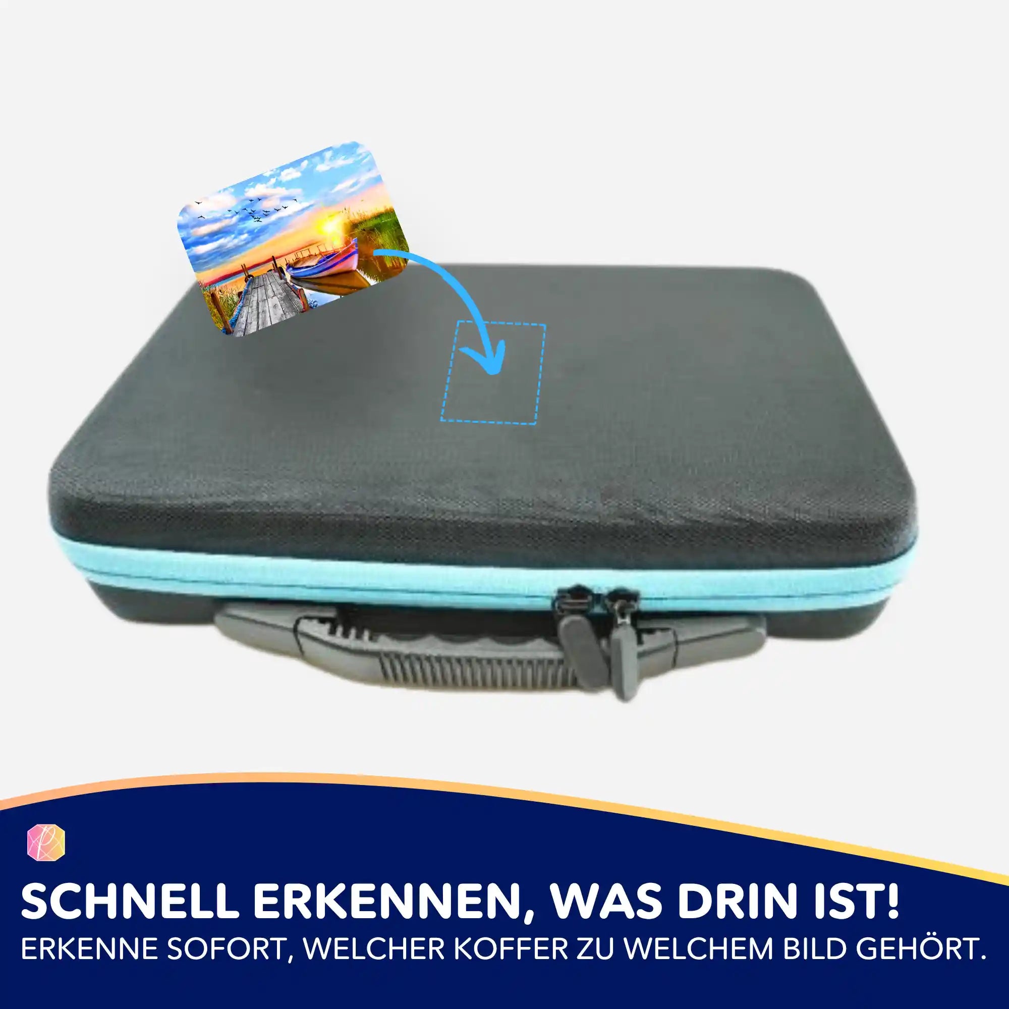 Aufkleber 5er-Set - Sonniger Abend am See