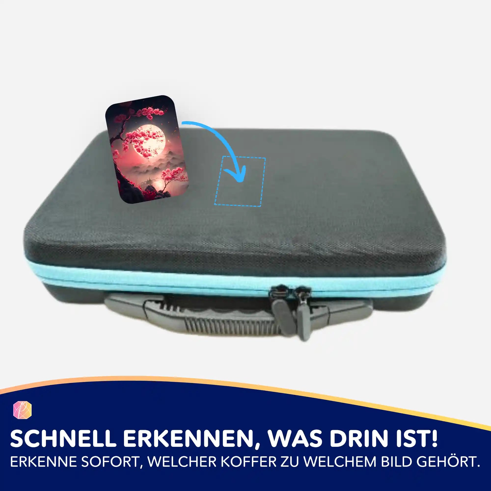 Aufkleber 5er-Set - Kirschblüten im Mondschein