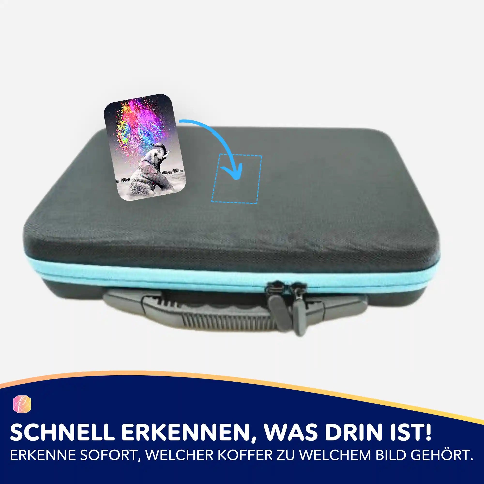 Aufkleber 5er-Set - Elefant "Farbenspiel"