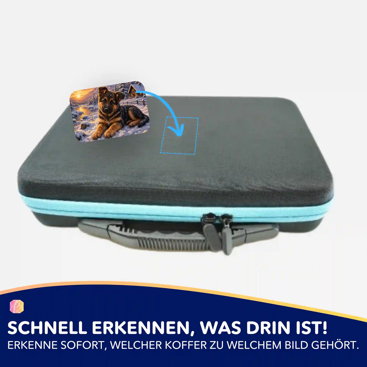 5er-Set Sticker zur Kennzeichnung von Diamond Painting Koffern – Motiv Lokis erster Winter für perfekte Organisation
