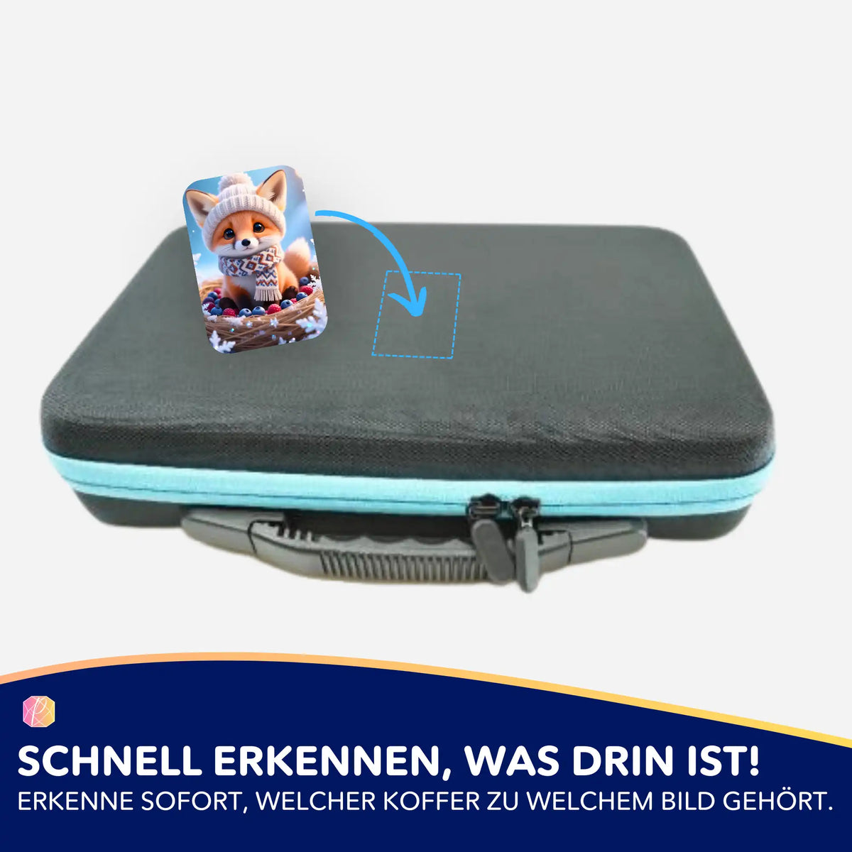 Tavi Fuchs Sticker zur Organisation von Diamond Painting Koffern und Zubehör für dein nächstes Bastelprojekt