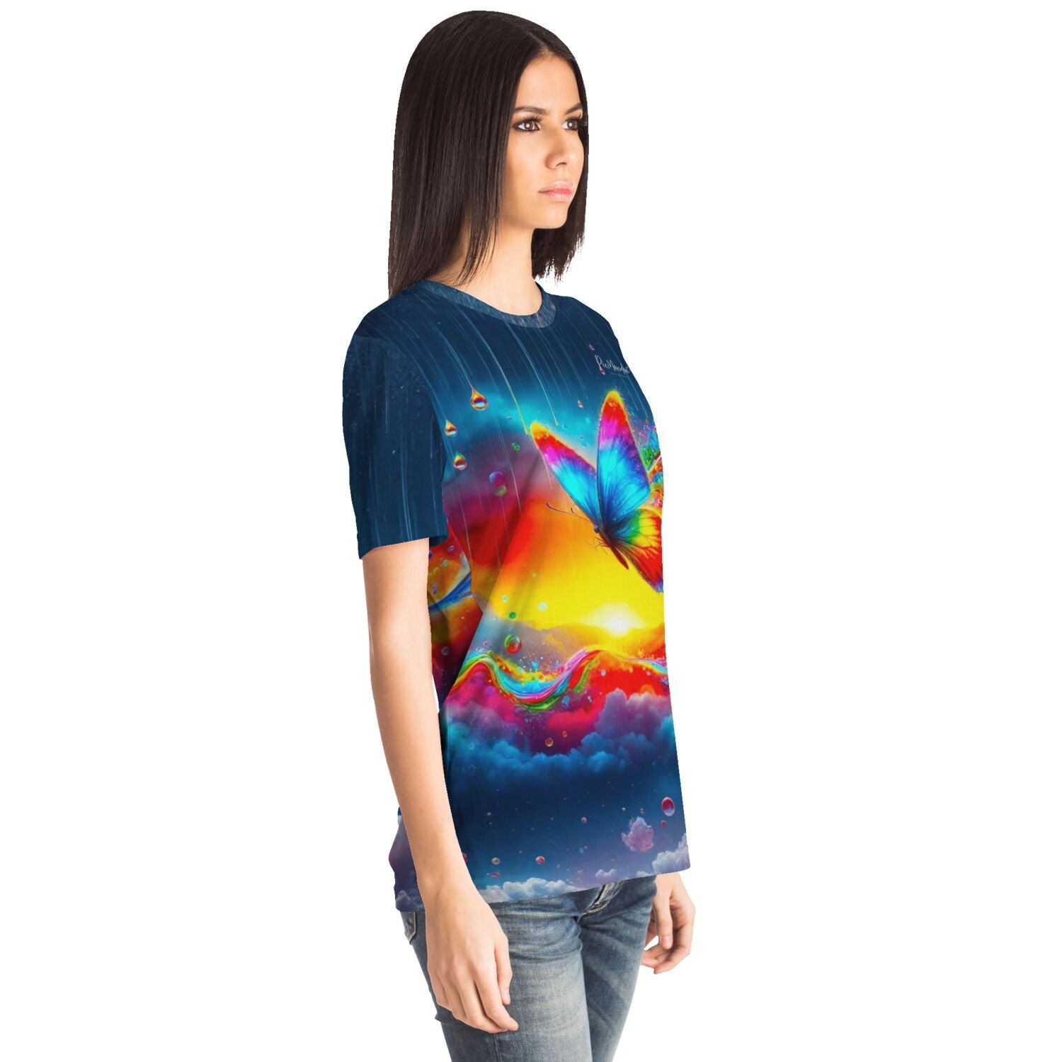 Dreamer T-Shirt - 100 Farben Special - Schmetterlinge im Regenbogenfluss