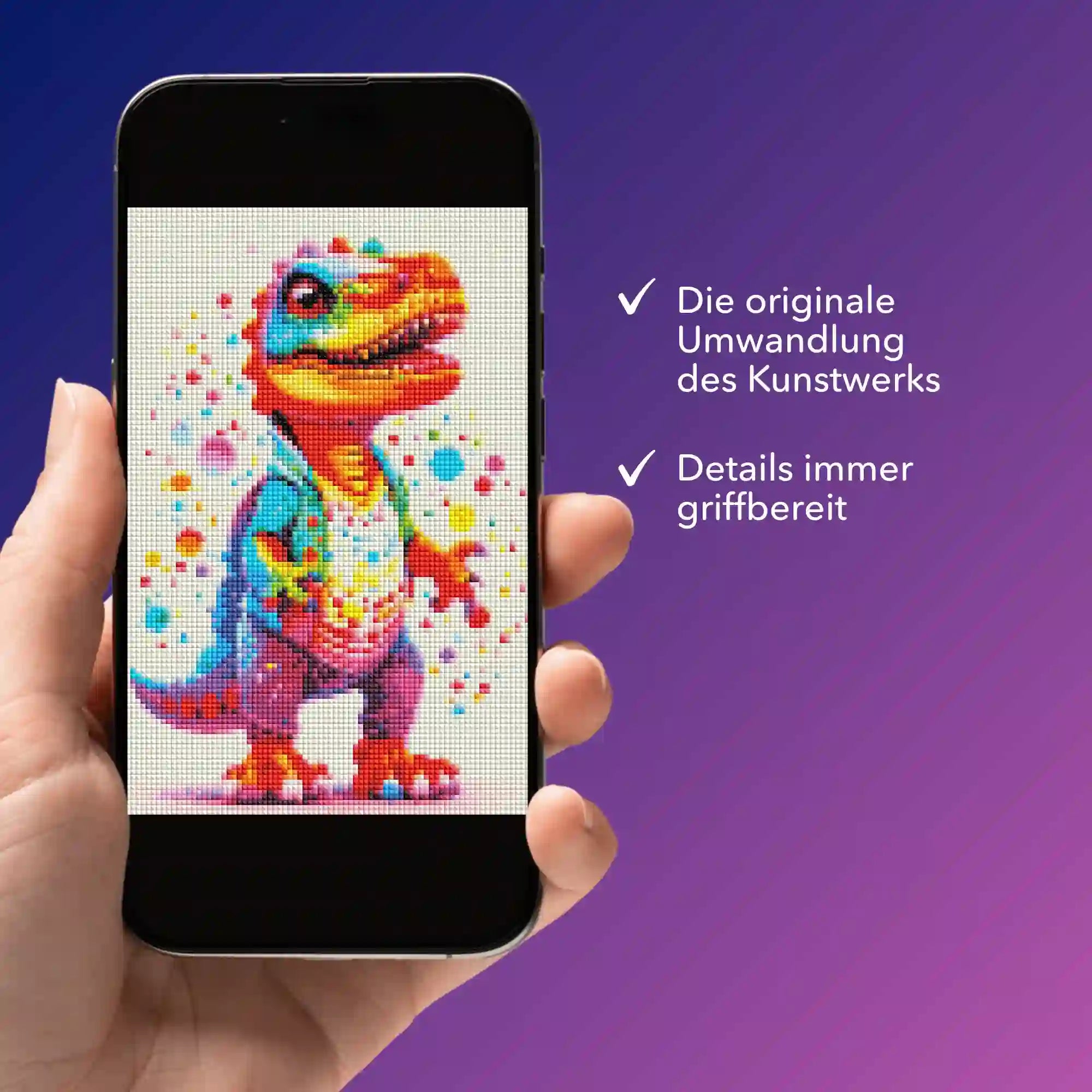 Digitale Bildmappe - Kunterbunter Dinosaurier